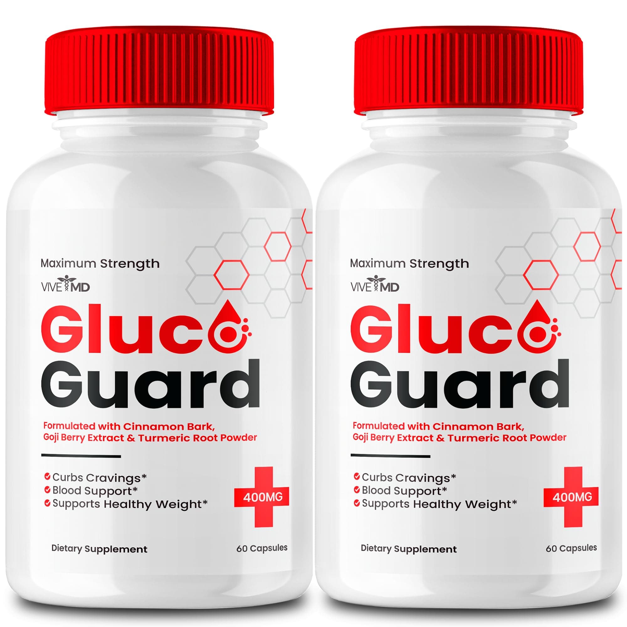 Gluco Guard Blood Support Formula Supplement Capsules, GlucoGuard Blood Support Pills - Maximum Strength, All Natural Maintain Stable Levels, Gluco Guard Balance Formula Pills Reviews (2 Pack)