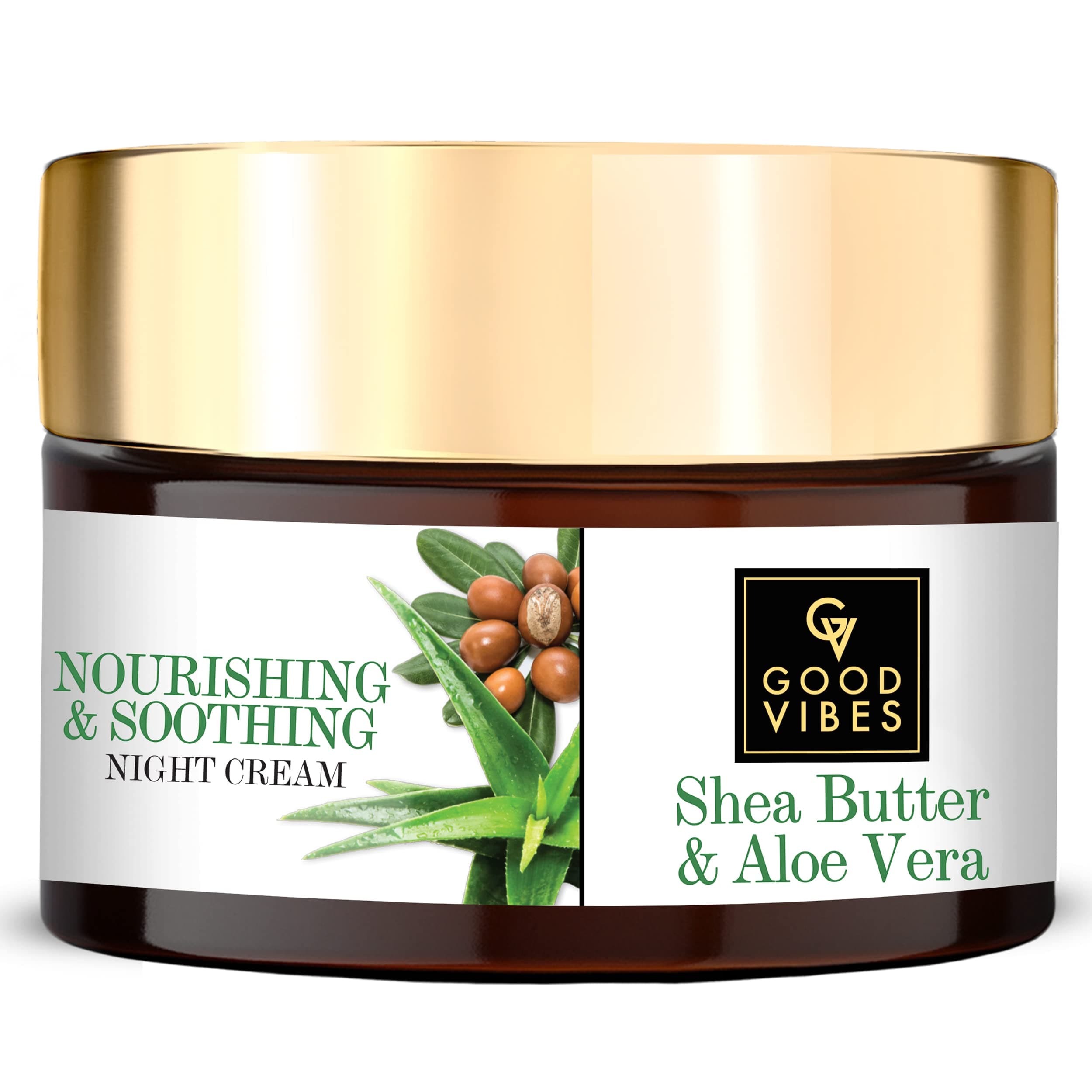 Good Vibes Plus Nourishing and Soothing Night Cream - Shea Butter and Aloe Vera - 50 g - Cruelty Free