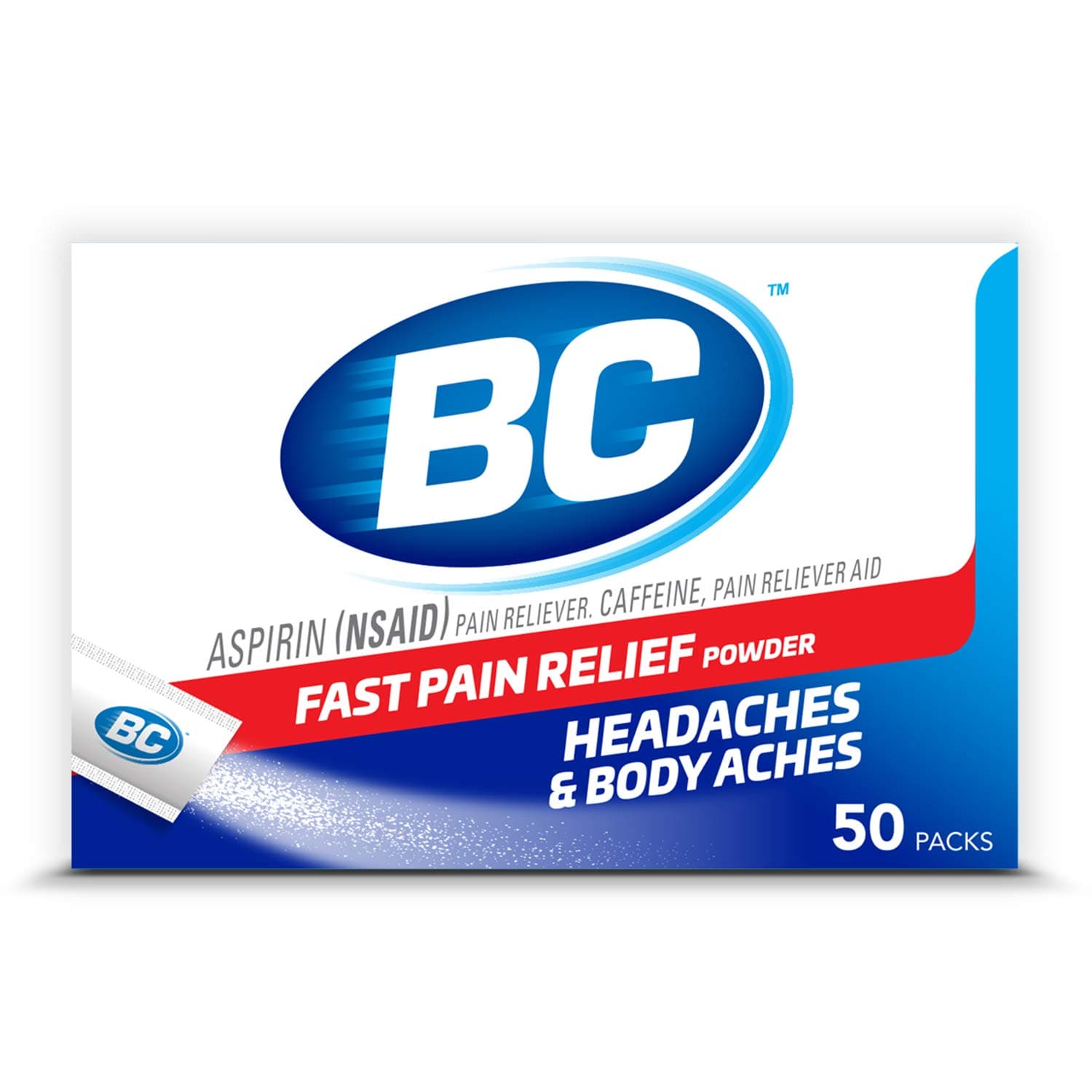 BC Headache Powder Fever Reducer Powder Original Formula, 50 Count
