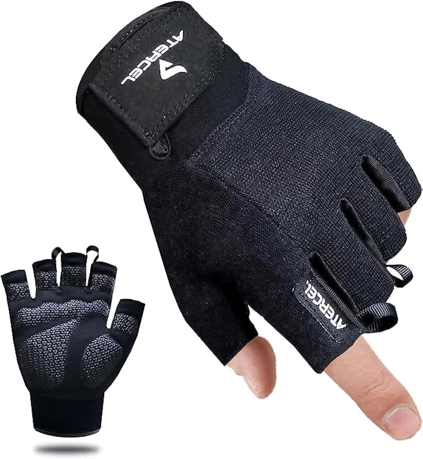 ATERCEL Weight Lifting Gloves, Gym Gloves for Crossfit, Workout, Exercise Cycling, Training, Breathable and Snug fit, for Men and Women