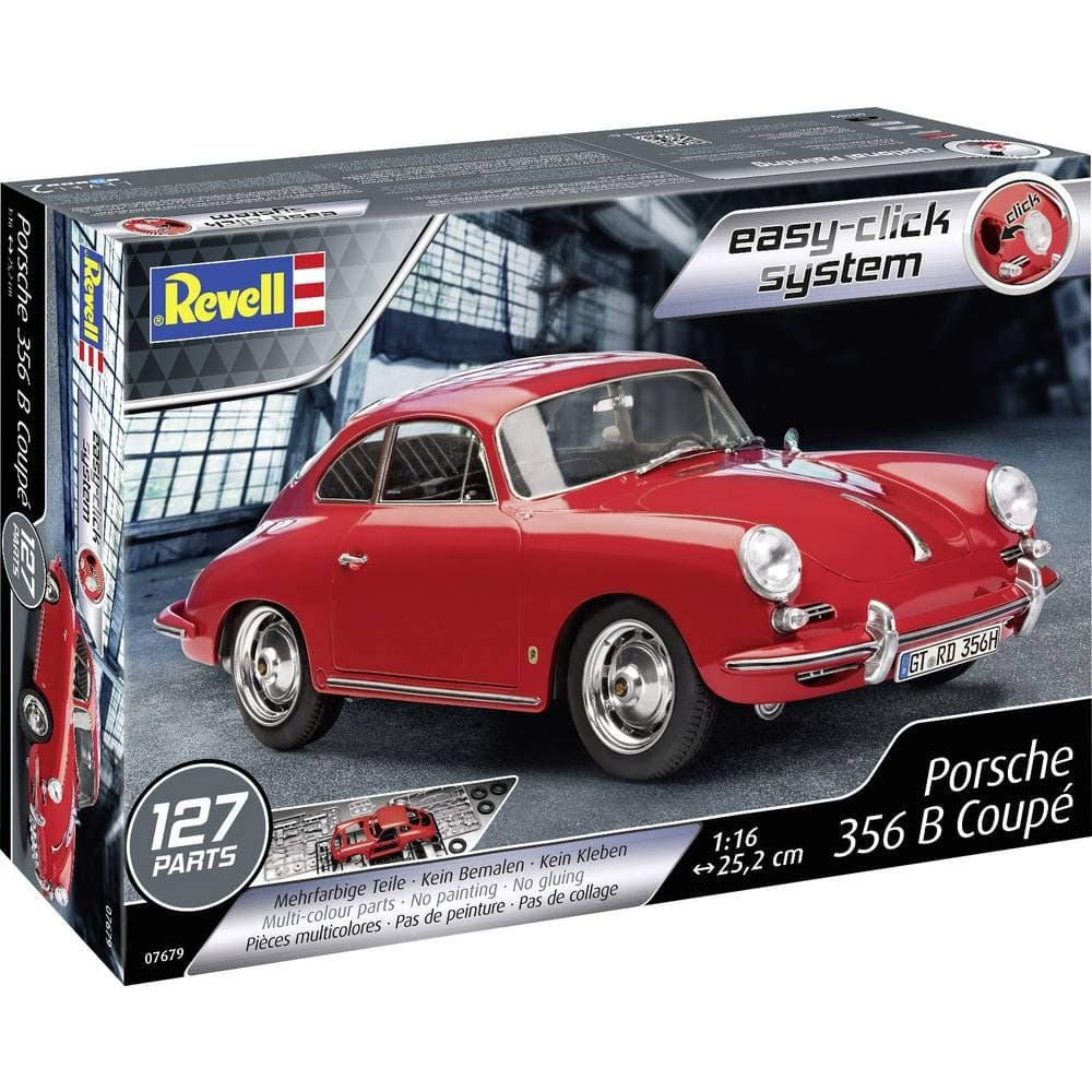 Easy-Click 07679 Porsche 356 B Coupé 1:16 Scale Unbuilt/Pre-coloured/Click-Together (Non-Glue) Plastic Model Kit