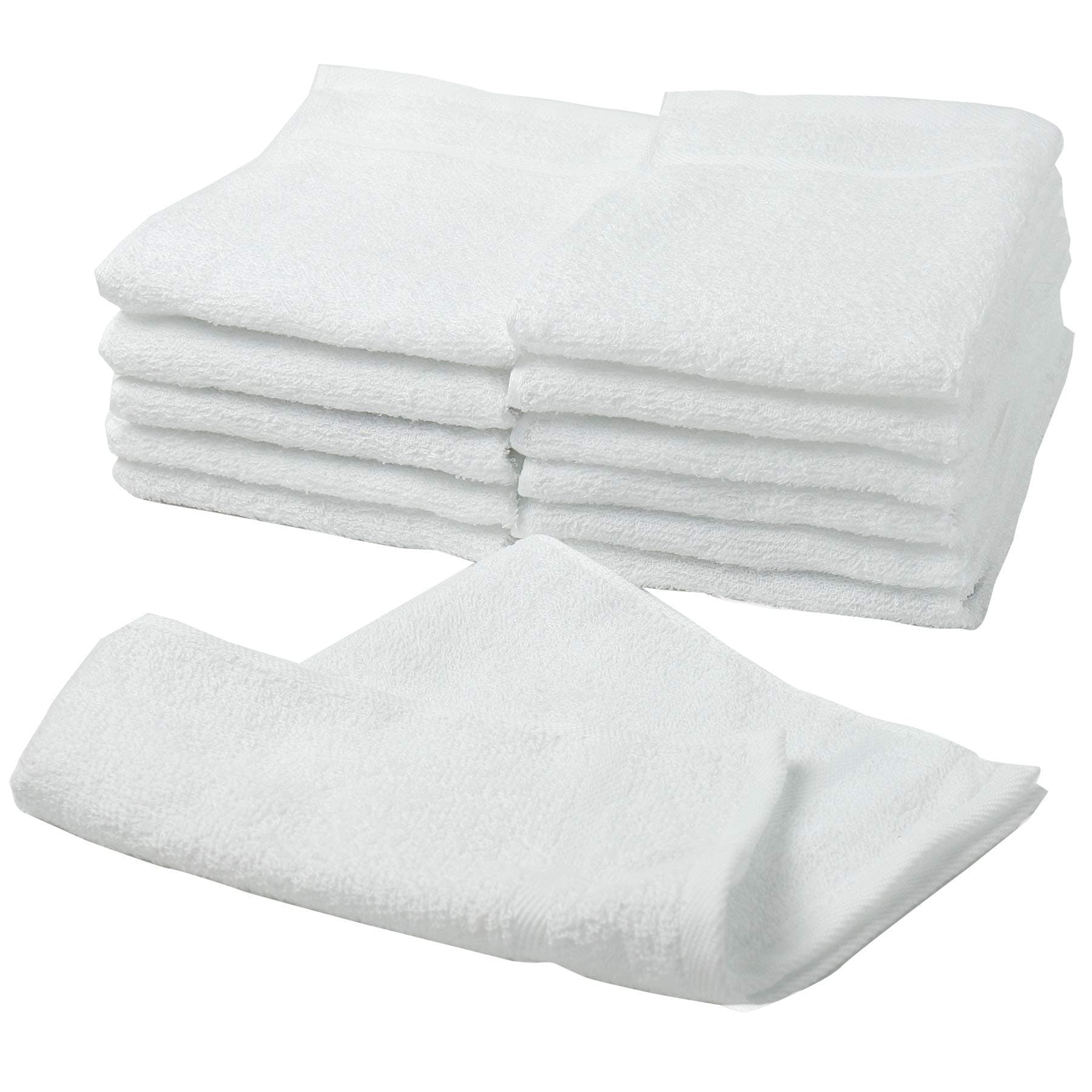 Muko Towel Oshibori Towel, Dishcloth, Senshu, Face Towel, Thin, Set of 12 Towels, White