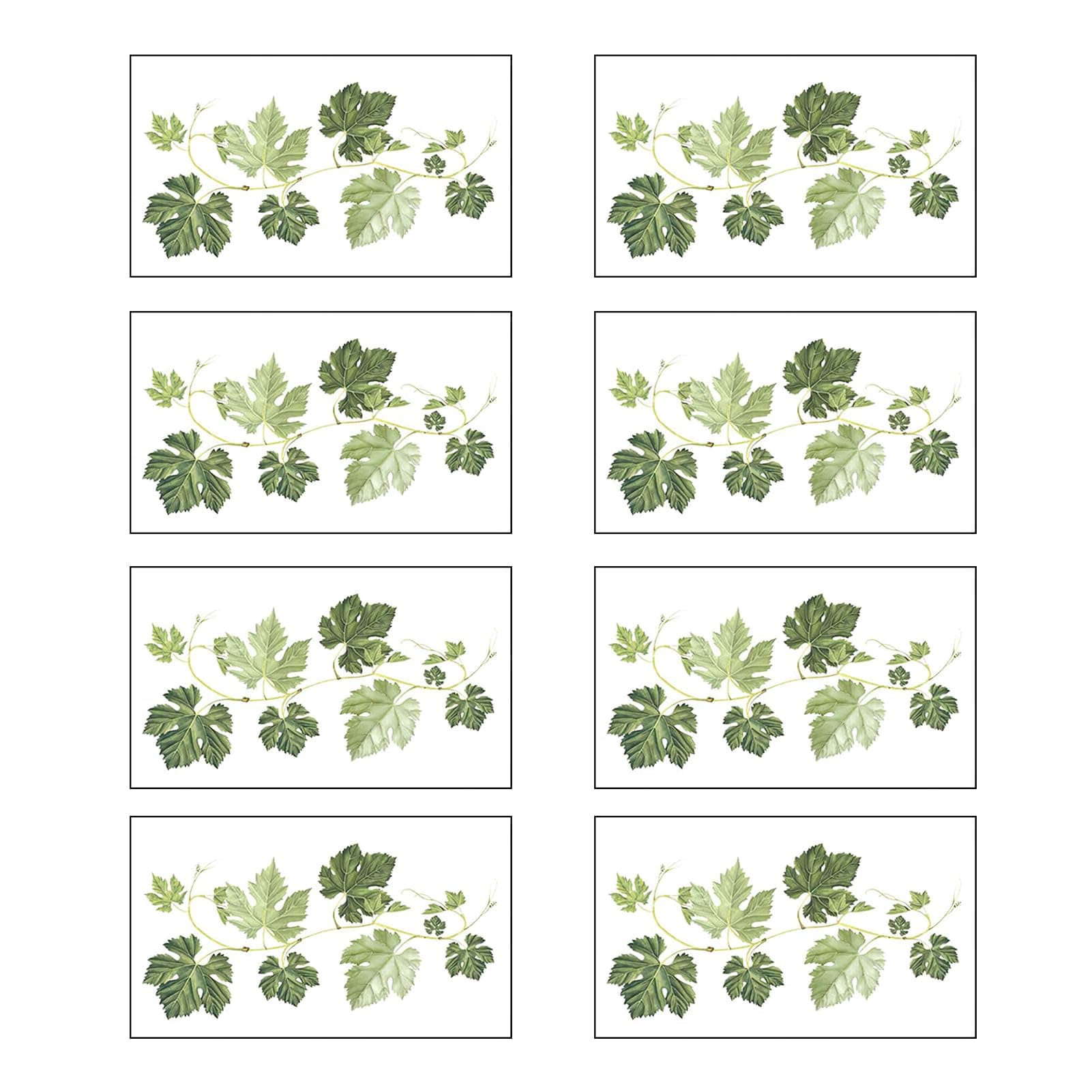 94 inch Ivy Wall Stickers, Green Vine Leaves Hanging Evergreen Ivy Plants Art Home Decor, Self Adhesive Removable Peel and Stick Nature Wall Decoration for Bedroom Living Room Kitchen Classroom Office