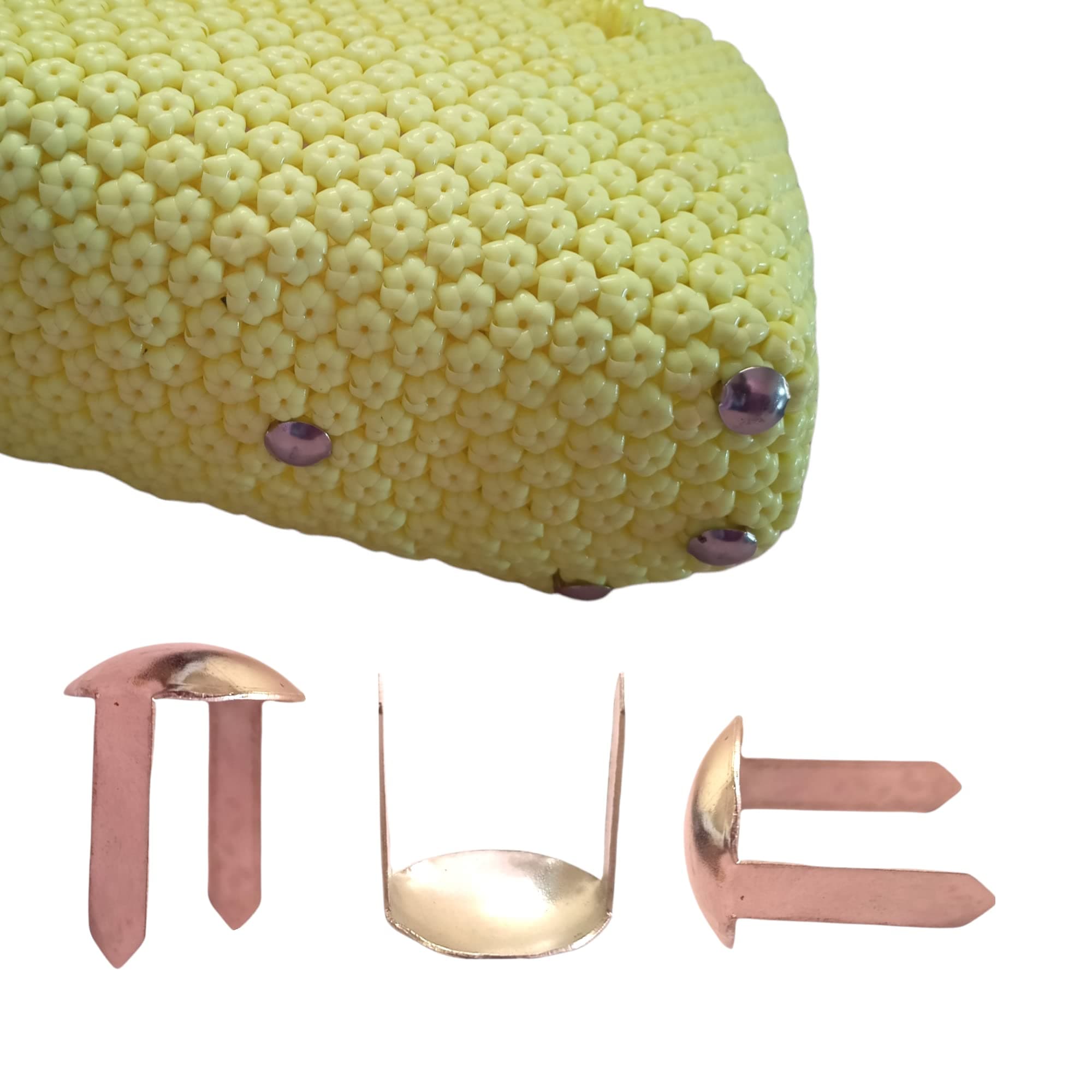 Plastic Wire Basket Button (Pack of 50) - Silver Metal Round Basket Bottom Button