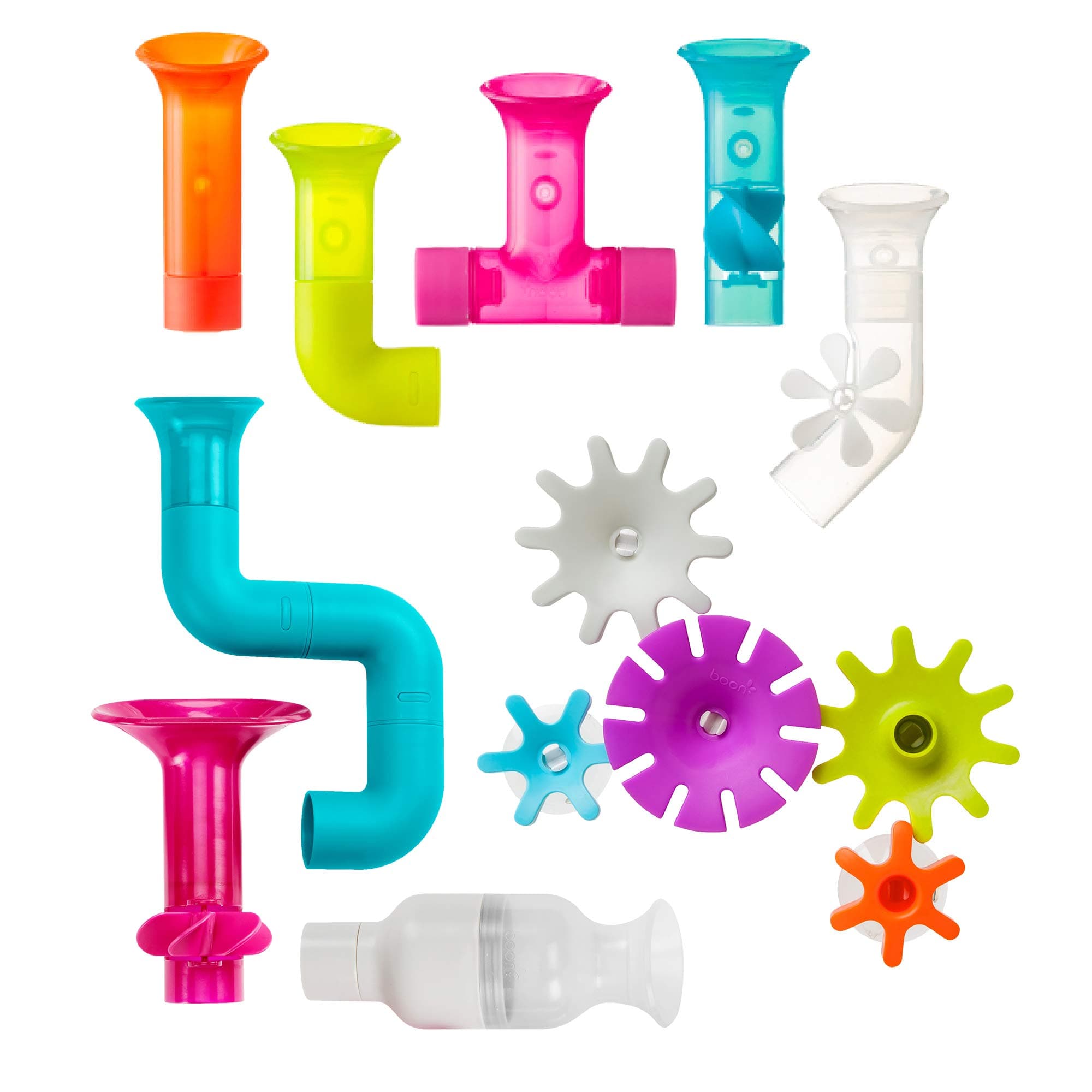 Pipes Cogs Tubes Baby Bath Toy Bundle Bath Accessories for Babies and Toddlers Multicoloured Toddler Bath Toys for Boys and Girls Suitable for 1, 2, 3 & 4 Year Olds, Multi-Colour