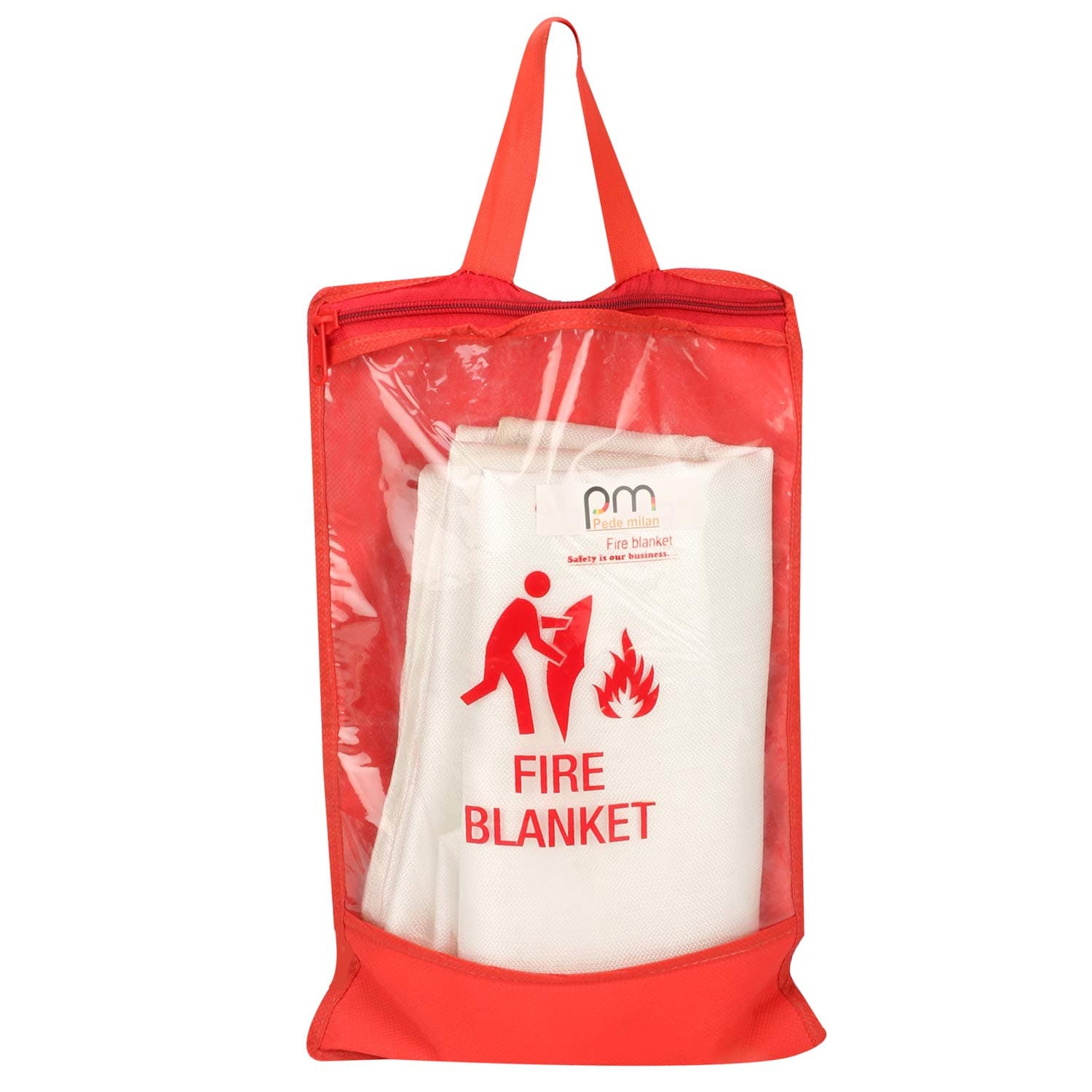 PEDEMILAN-(1x2m) Emergency (1 x 2 m) Survival Fiberglass, Flame Retardant, Protection Fire Blanket Shelter Safety Cover for The Kitchen, Fireplace, Grill, Car, Camping, (size-1 x 2 m)