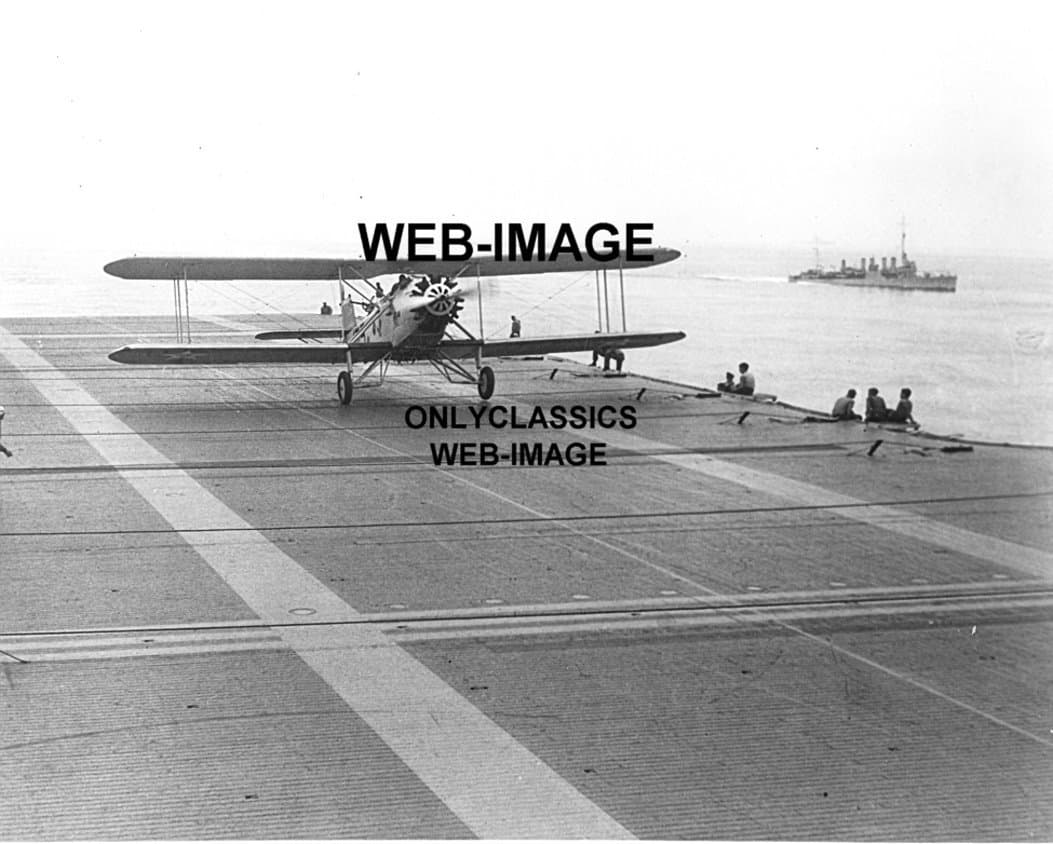 OnlyClassics 1932 Biplane Airplane Aircraft Carrier Photo US Navy Martin T4M-1 Hornet Torpedo