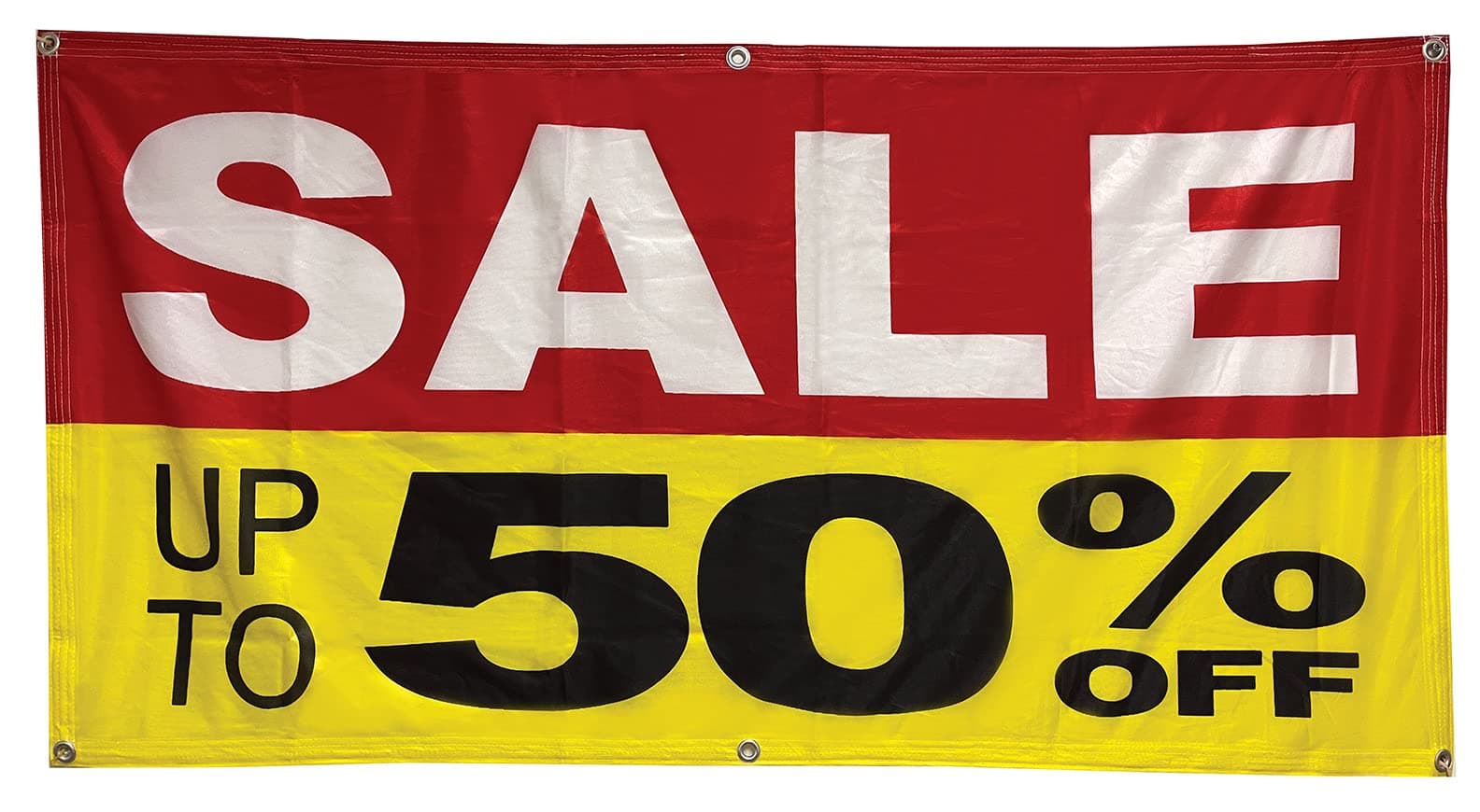 4 Less Co 2x4 Ft SALE UP TO 50 PERCENT Banner Fabric Polyester Sign ryb