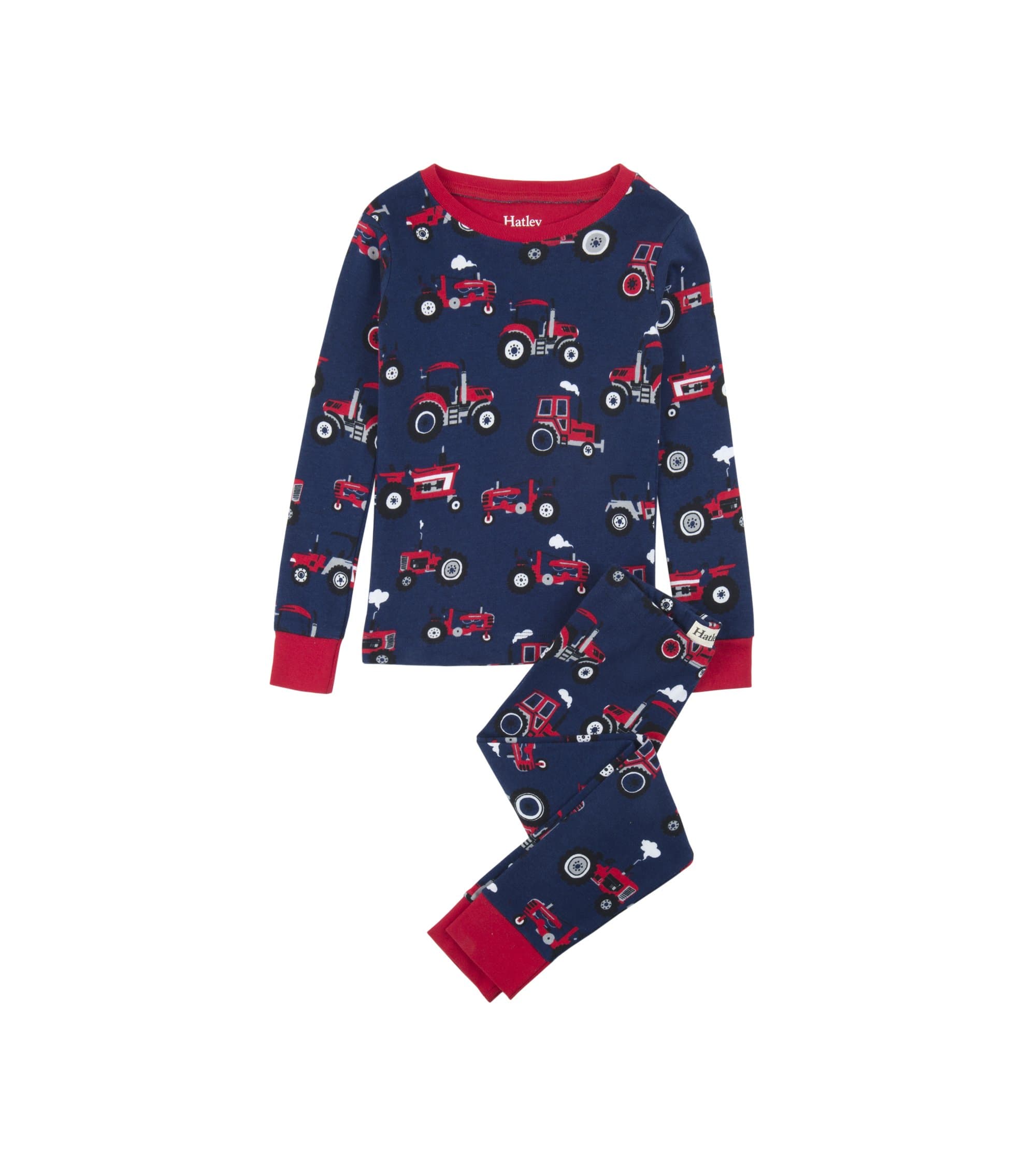 Hatley boys Organic Cotton Long Sleeve Printed Pajama Set