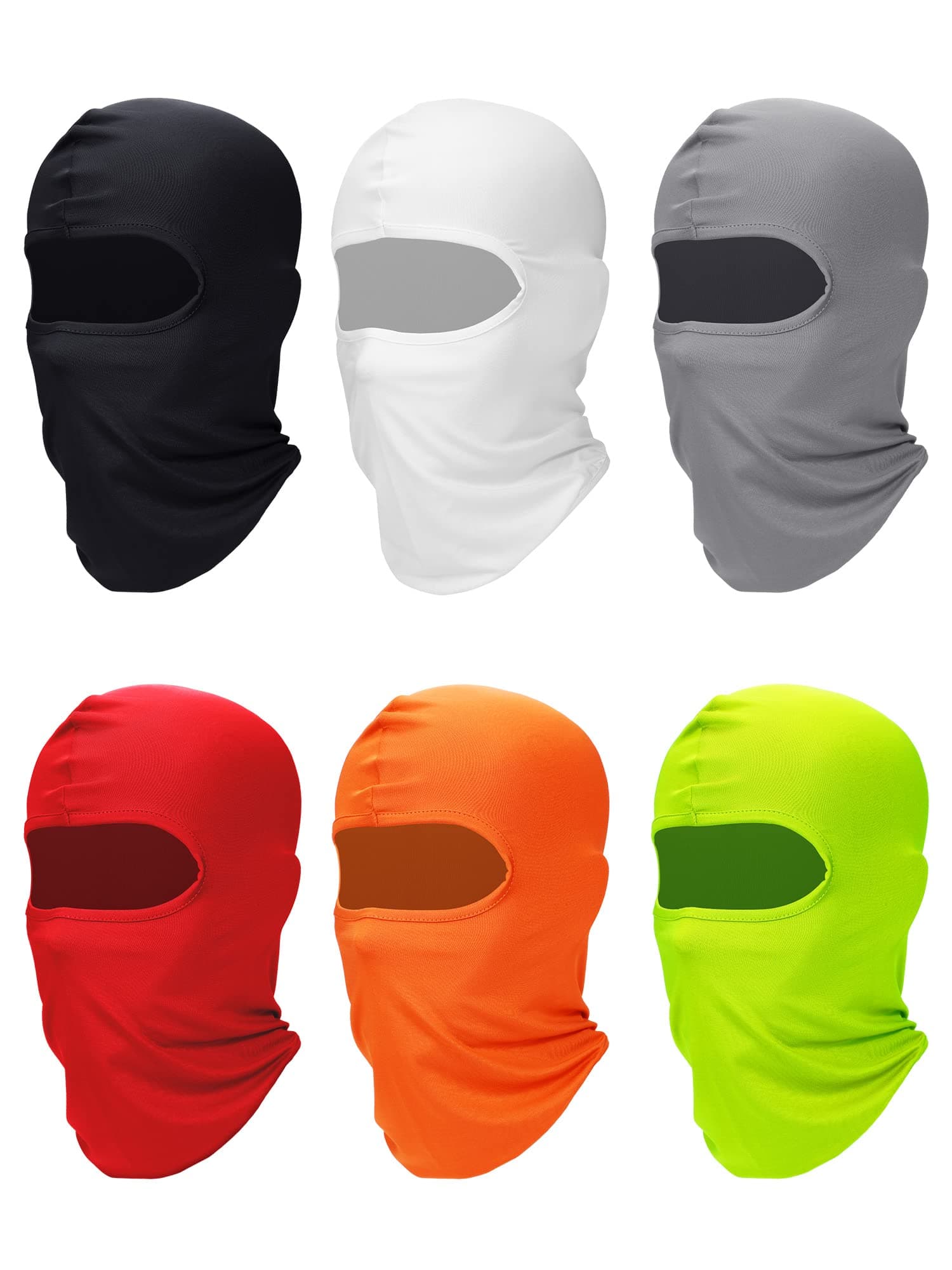 6 Pcs Ski Mask Cover Balaclava Full Face Mask Summer Face Cover UV Windproof Balaclava for Men Women Outdoor Sports