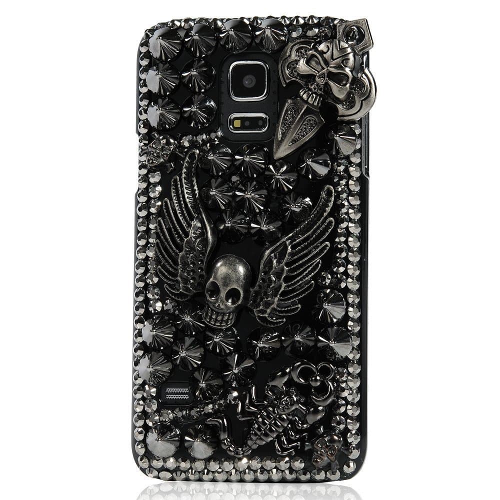 Samsung Galaxy Note Edge N9510 Case - KAKA(TM) Fashion 3D Handmade Punk Pyramid Studs and Spikes Rivet Black Skin Protective Shell PC Case Hard Black Cover for Samsung Galaxy Note Edge N9510 with KAKA Package