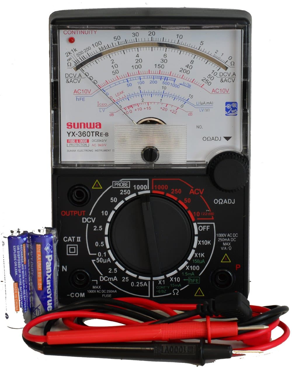 8-Function 19-Range Analog Multimeter, YX360-TRE-B