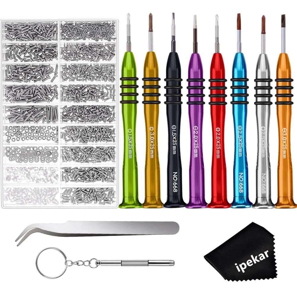 Eyeglass Repair Kit, 8PCS Premium Precision Magnetic Screwdrivers and Screws for Glasses, for Sunglass Repair Watches Electronics Computer