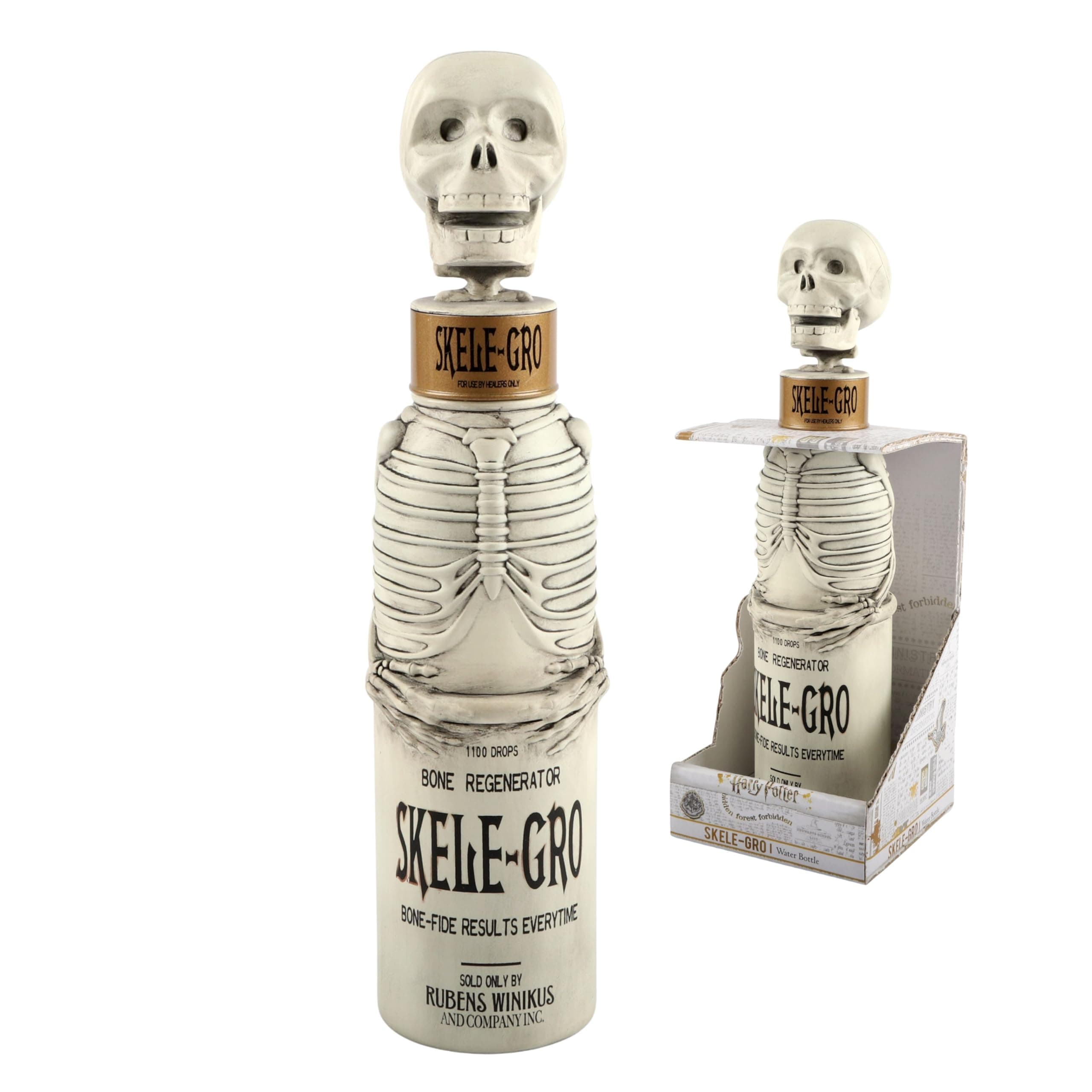 Skele-Gro Water Bottle | Wizarding World Official Harry Potter Collectables, Toys and Gifts , 2.56 x 2.56 x 9.84 inches