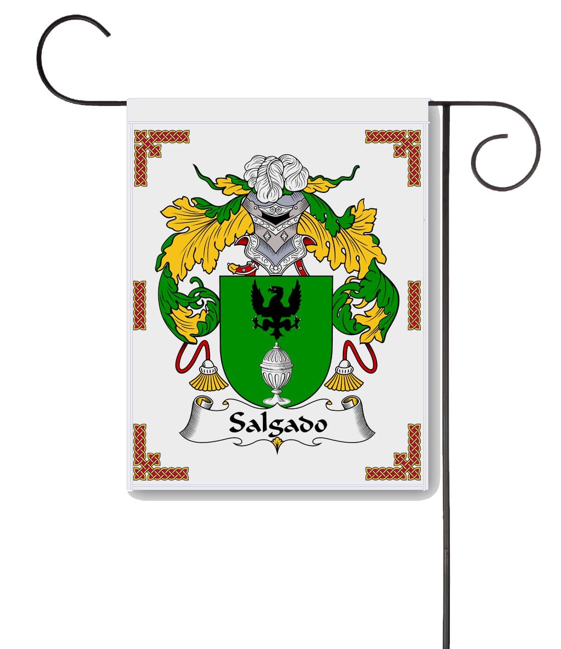 Carpe Diem Designs Salgado Coat of Arms/Salgado Family Crest 11 X 15 Garden Flag β Made in The U.S.A.