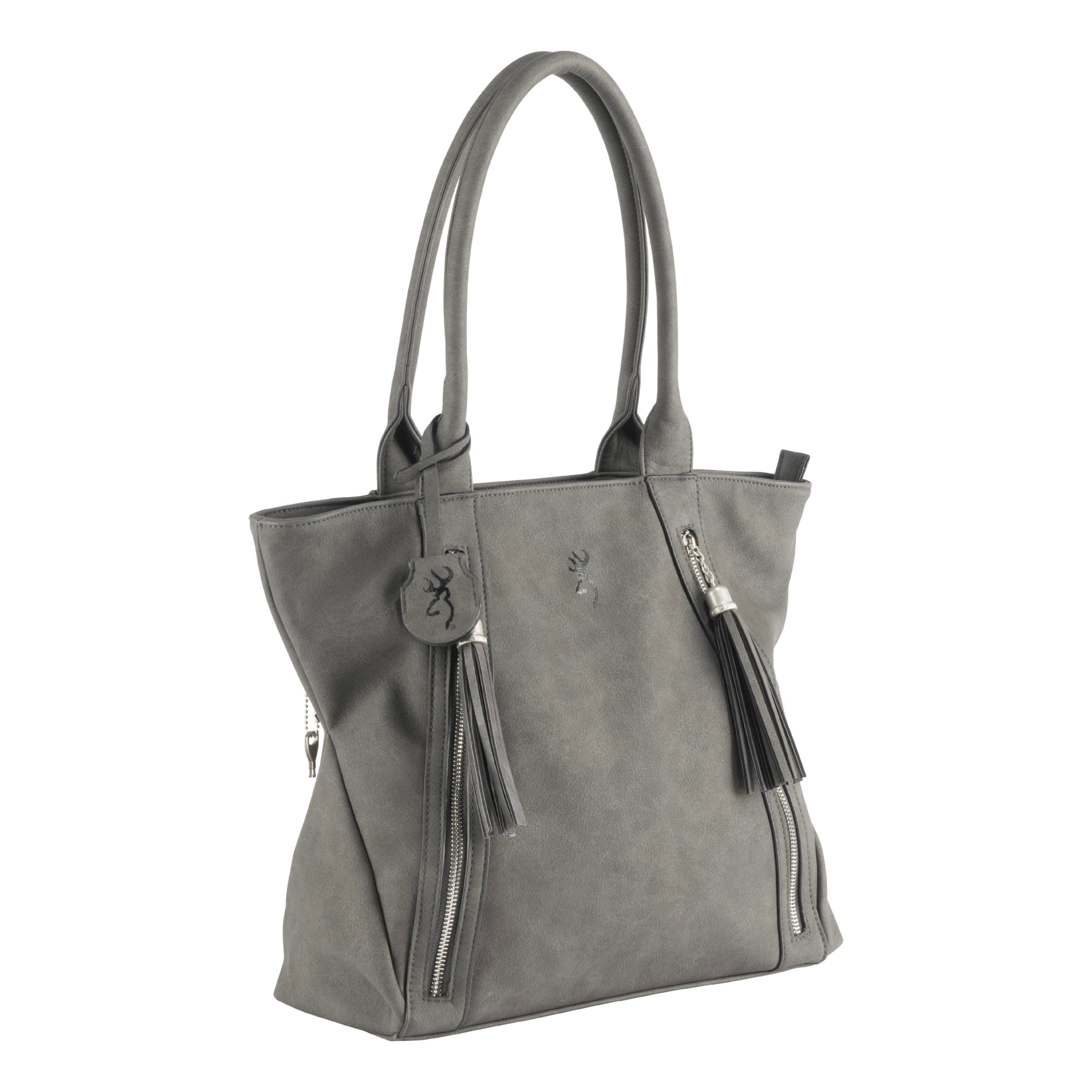 Women's Concealed Carry Alexandria Purse, Premium Holstered Handbag With Safety Locking Option, Charcoal