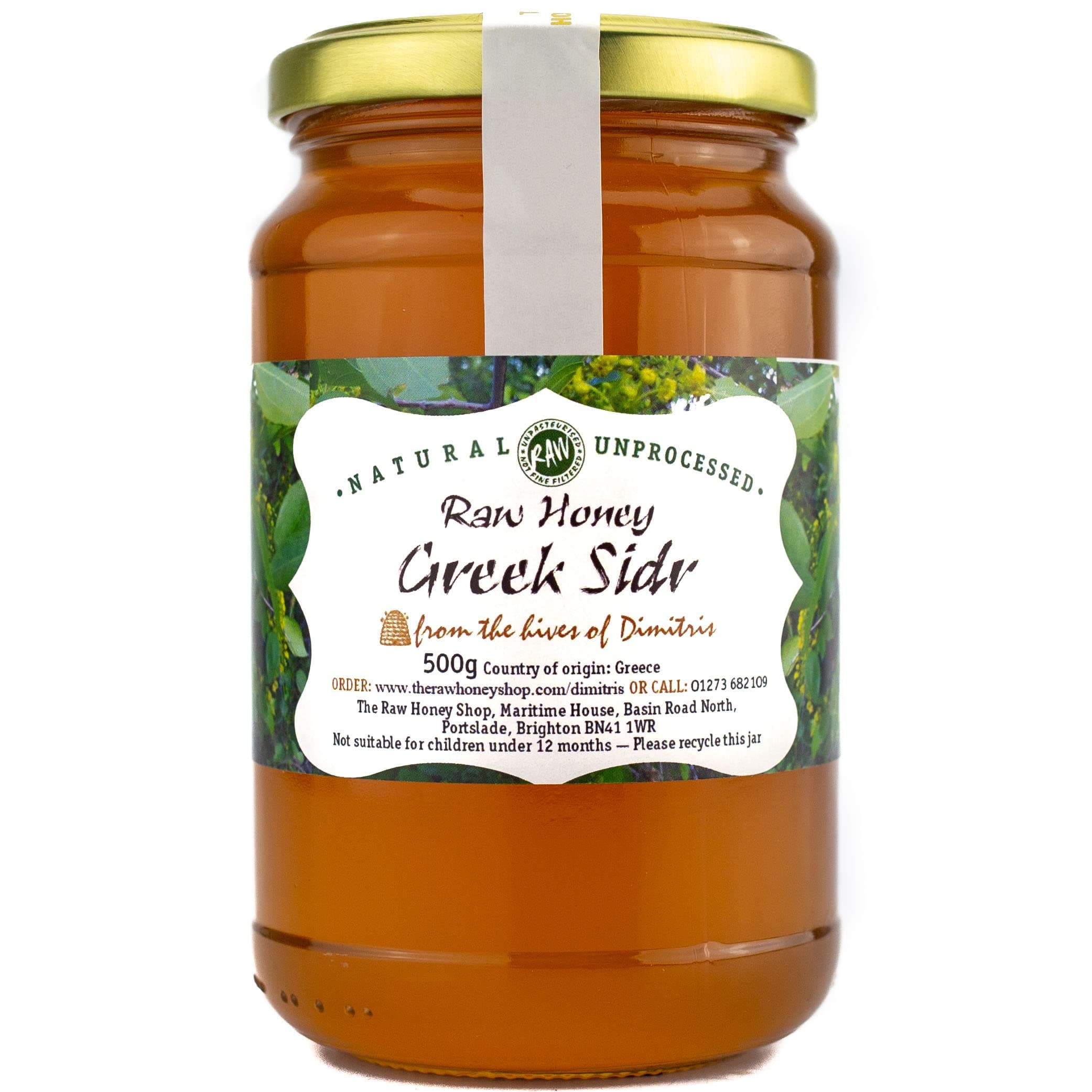 RAW SIDR HONEY Active 15+, Lab Tested as Genuine & 100% Pure Natural Honey, Traceable to Source, Natural Unpasteurised Unfiltered Unheated Bee Honey Jar, Single Origin, The Raw Honey Shop, 500g