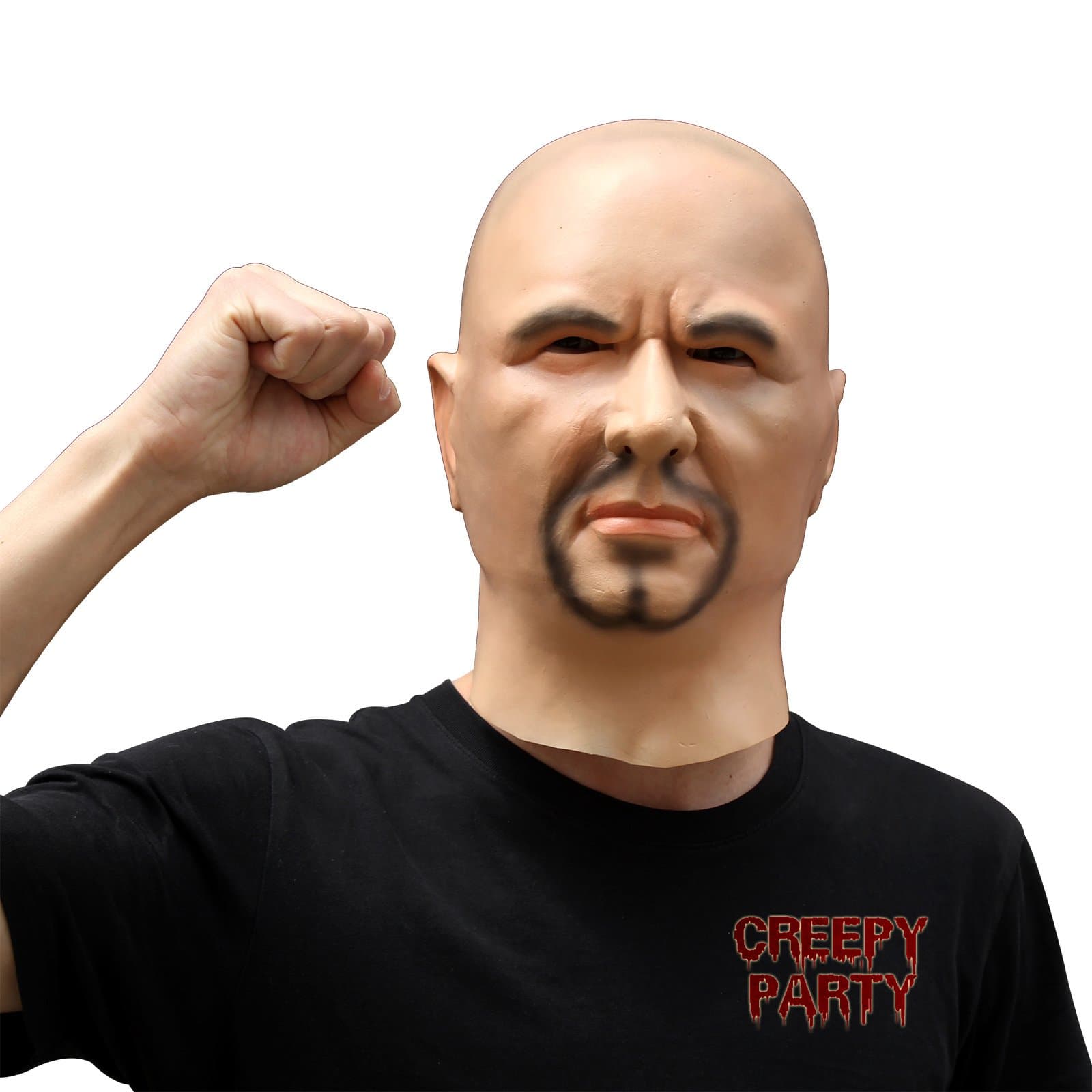 CreepyParty Deluxe Novelty Halloween Costume Party Latex Human Head Mask Strong Man
