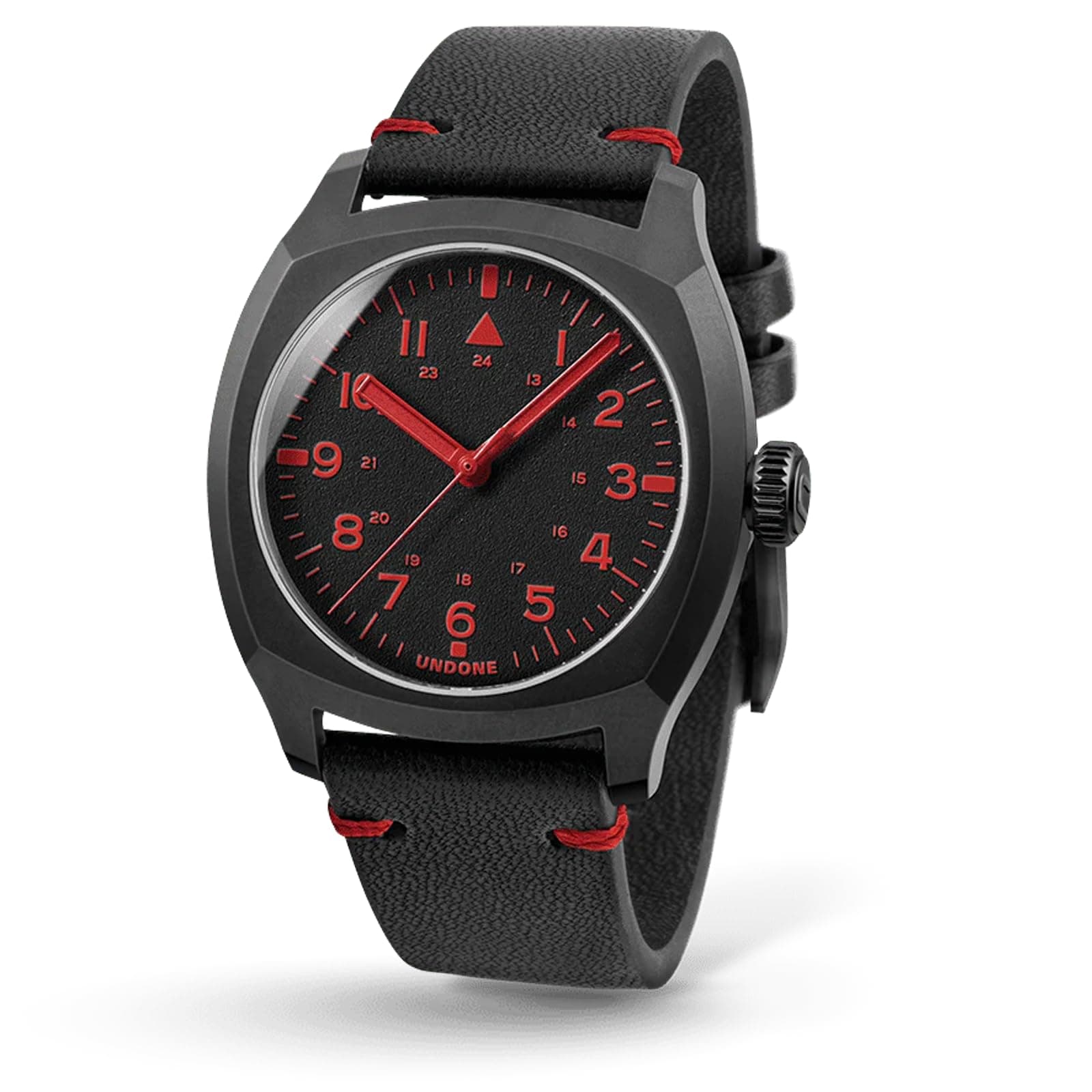 UNDONE Terra, 37mm Automatic Men's Watch, Leather Strap Wrist Watch for Men