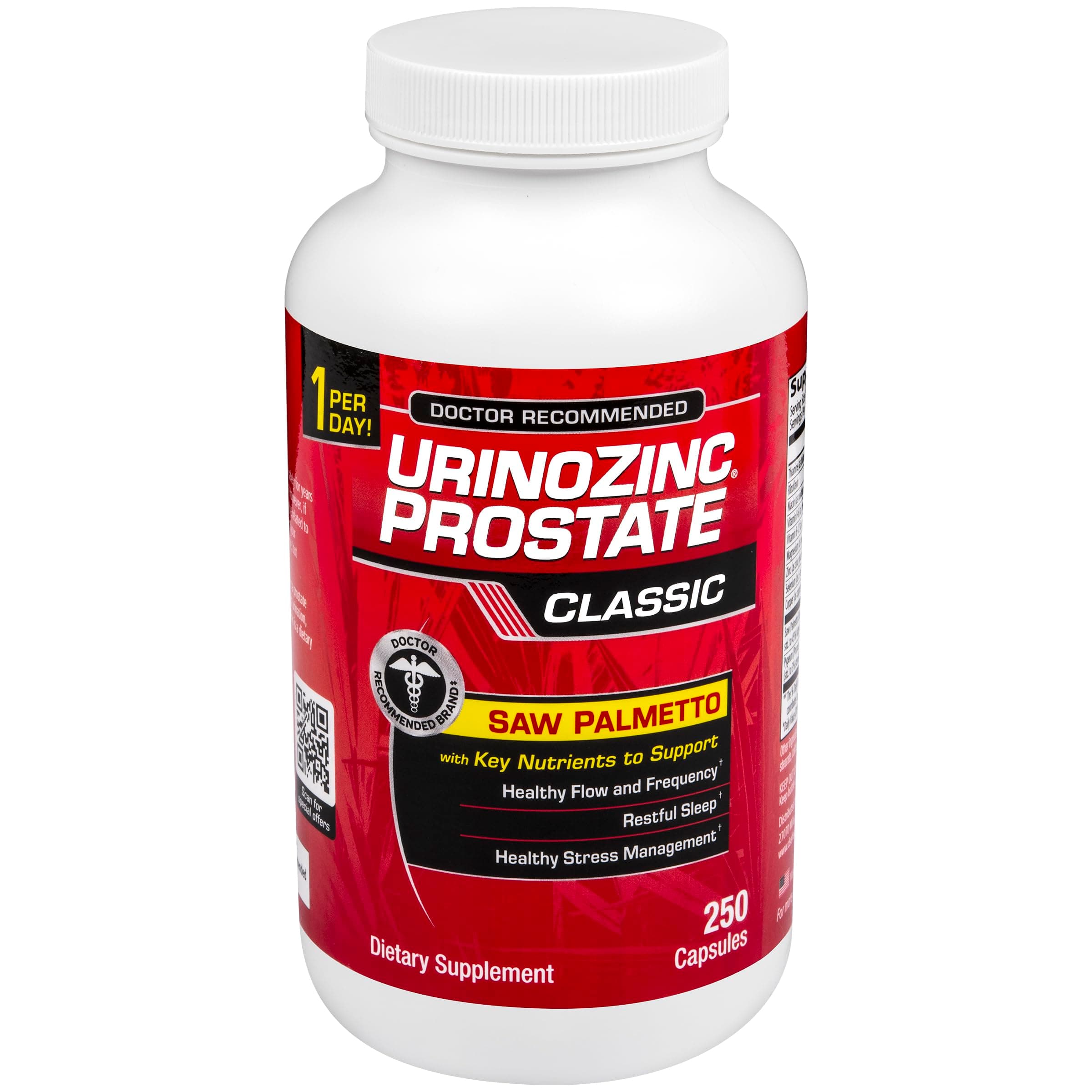 Classic Prostate Supplement for Men, 1 Capsule per Day, Saw Palmetto & B Vitamins (Over 8 Month Supply, 250 Count)