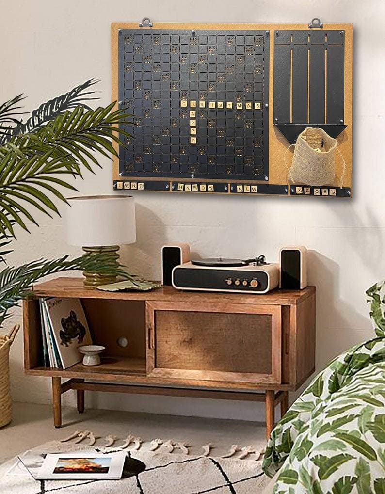 Tubibu Unique Wall Decor, Extraordinary Gift, Wall Decor, Wall Art, Convenient to Play Scrabble