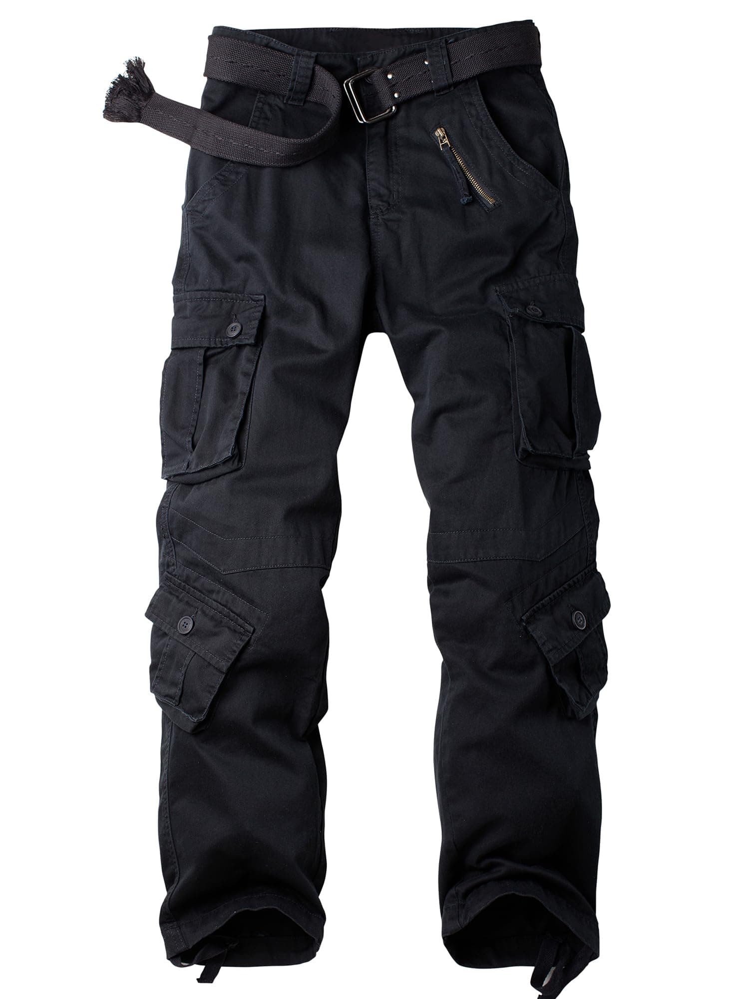 Men's Camo Cargo Work Pants Cotton Military Army Casual Tactical Wild Combat Pants with 8 Pockets