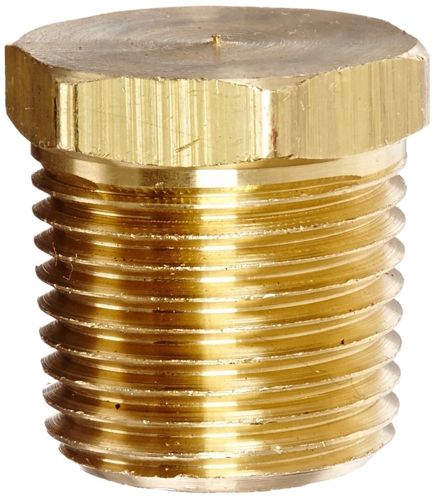 Valve & Coupling HHP4M Brass Fitting, Hex Head Plug, 1/2" NPT Male