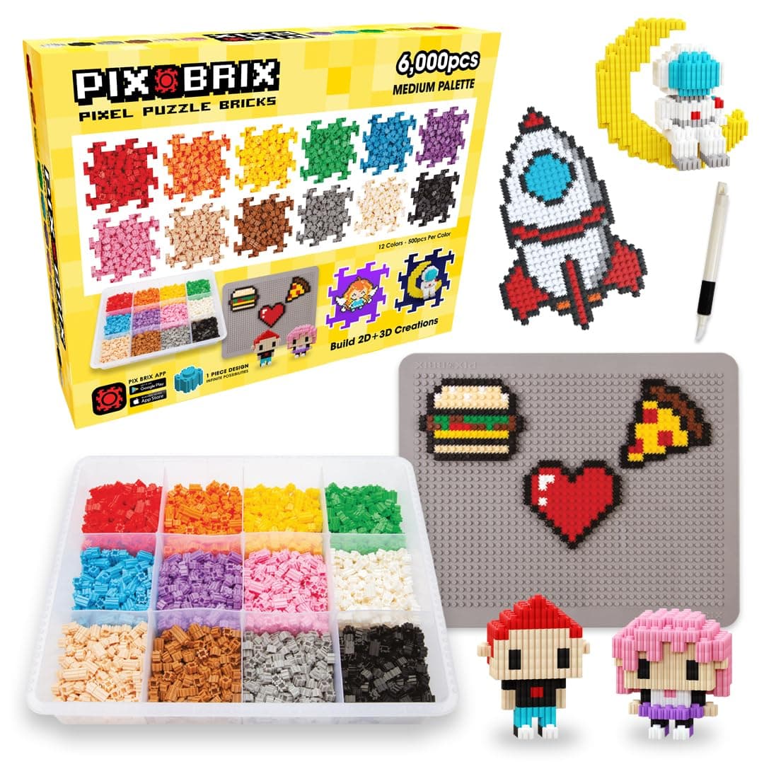 Pix Brix - 6,000 Piece Pixel Art Container