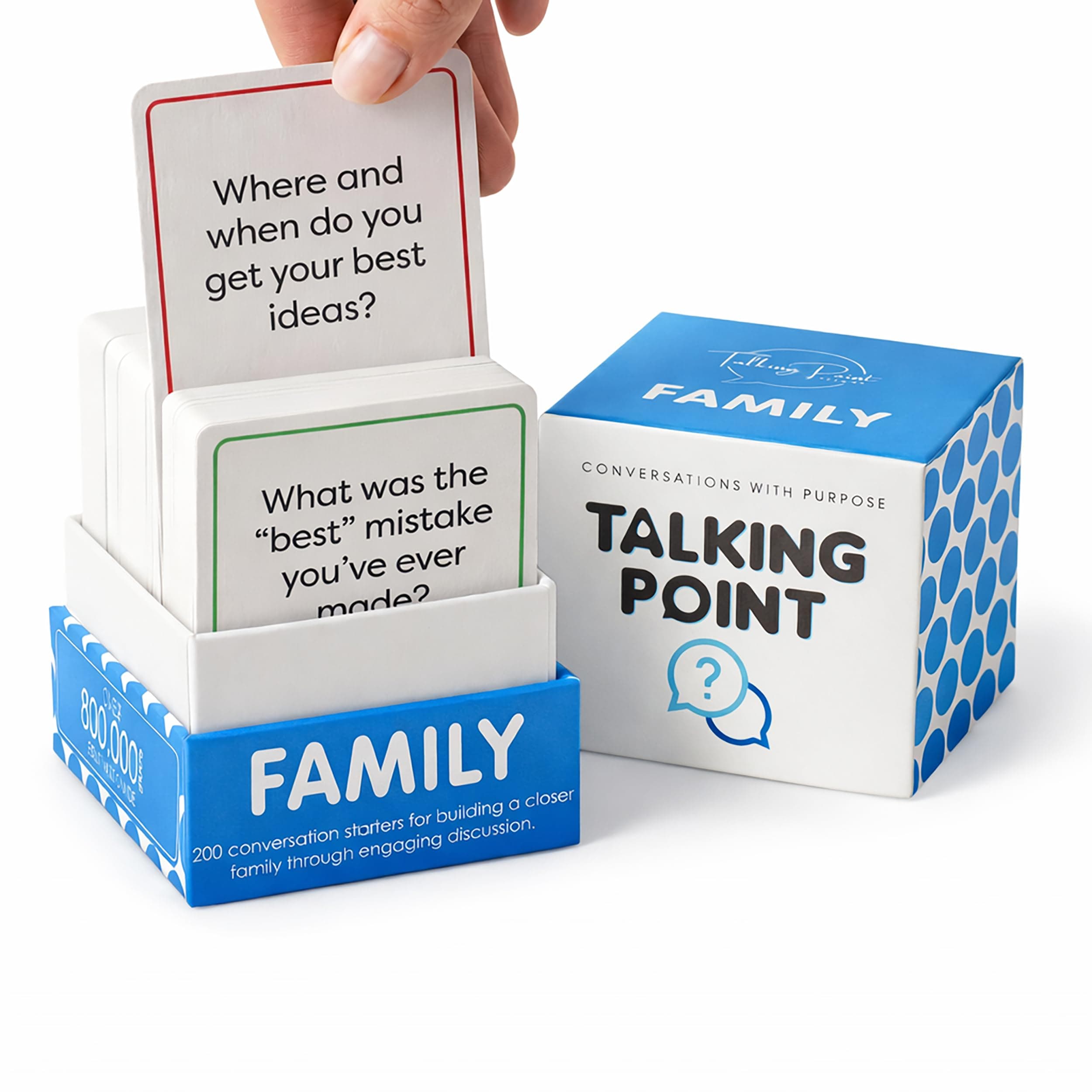 Connect with Your Family - 200 Meaningful Conversation Cards for Kids, Teens & Adults to Truly Get to Know Each Other - Share Stories & Build Deeper Bonds - Perfect for Dinner, Road Trips & Game Night