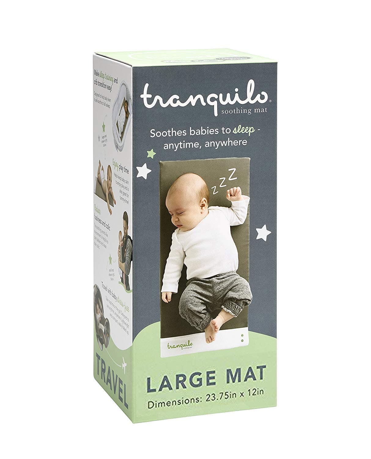 Tranquilo Mat, Large: Vibrating Baby Mat Aides in Calming Fussy Baby for Easier Sleep - Soother Pad is Great Solution to Help Baby Sleep in The Crib, Large: Infant: 0-12 Months