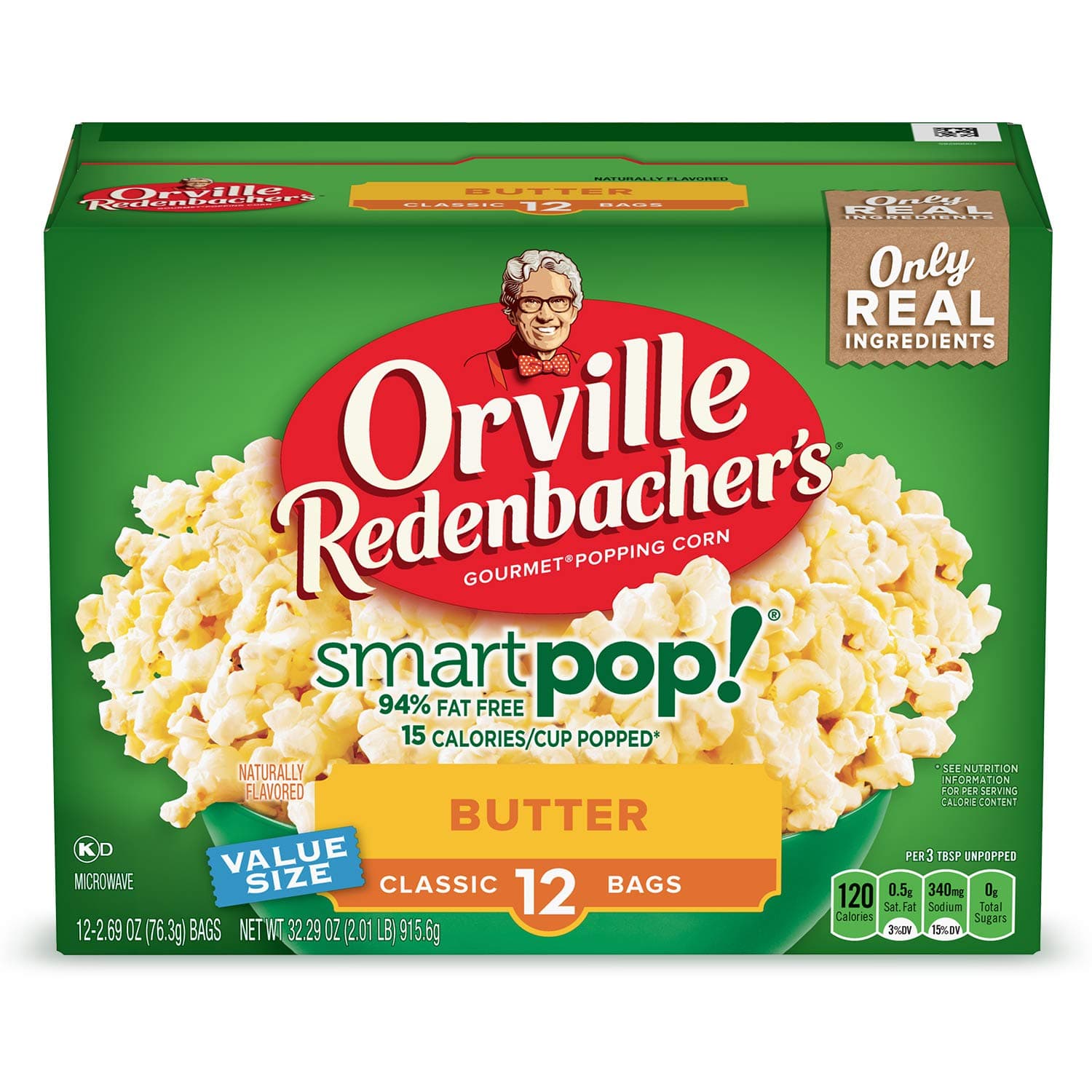 Orville Redenbacher’s Microwave Popcorn SmartPop! Value Size, Butter Flavor, 2.69 oz., 12-Count