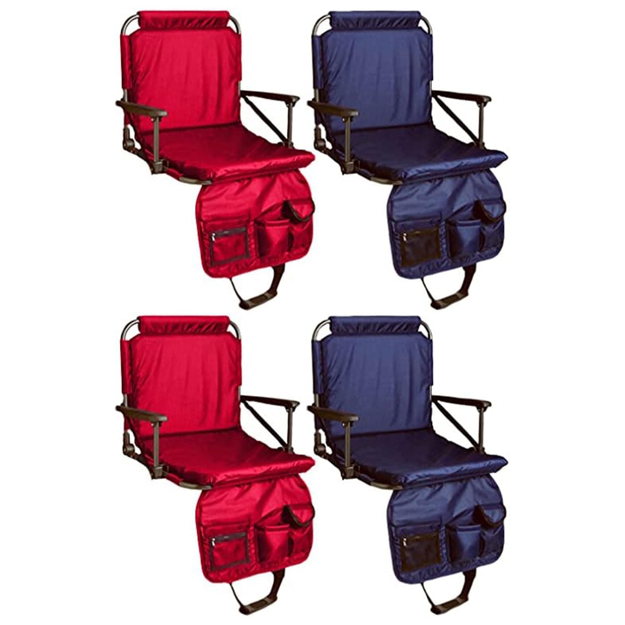 Zenithen Limited Portable Foldable Padded Folding Stadium Seat, Perfect for Stadiums and Bleachers for Sporting Events and Concerts, Assorted Colors (Pack of 2)