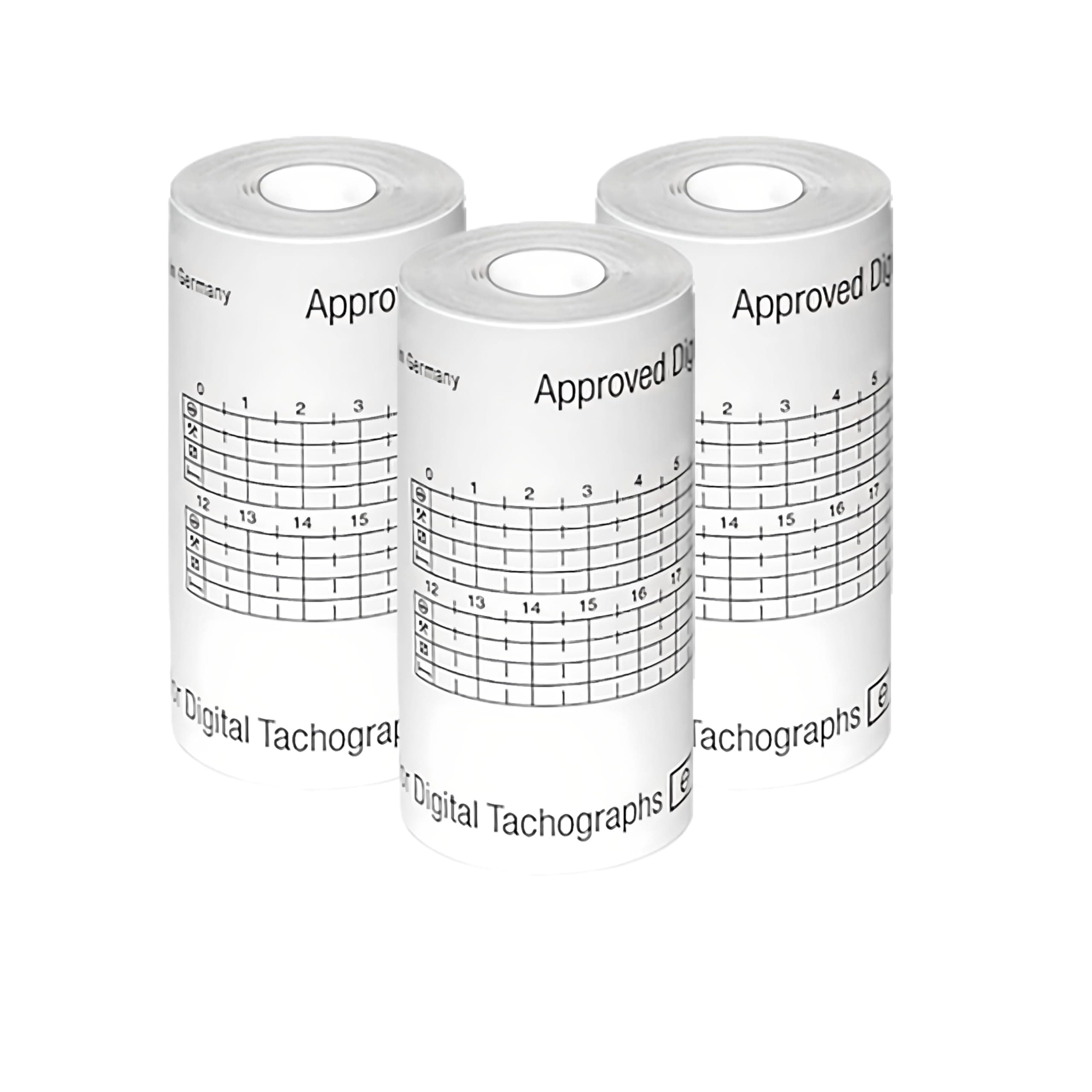 Double Dragon HGV Digital Tachograph Rolls: 57mm x 8m, 8mm Centre, EU Approved, EC 1791/2006, 3 Rolls