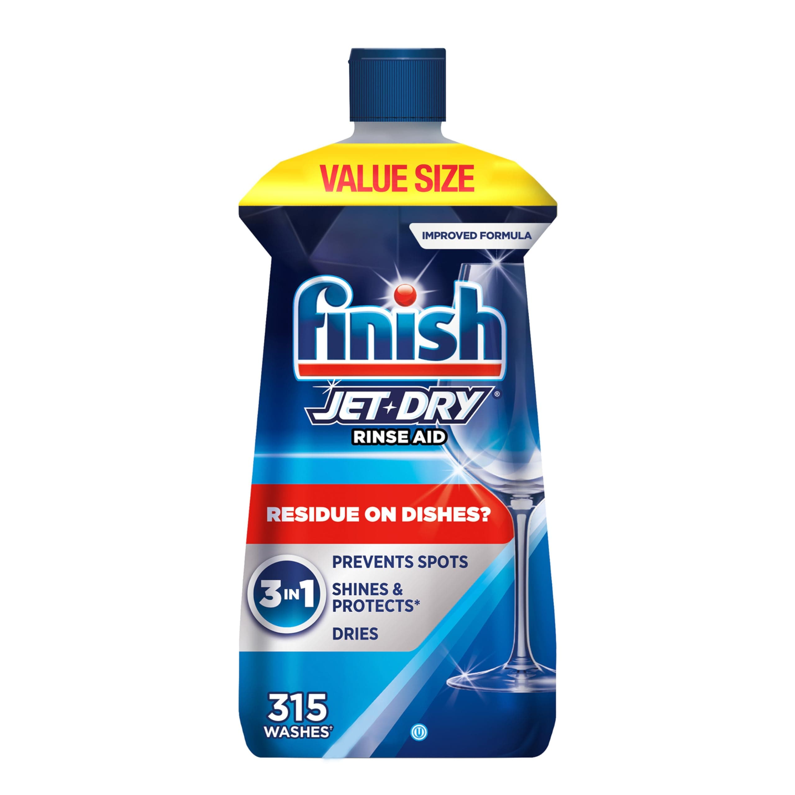 Jet-Dry Liquid Rinse Aid, Dishwasher Rinse and Drying Agent, 32 fl oz, Packaging may vary (Pack of 1)