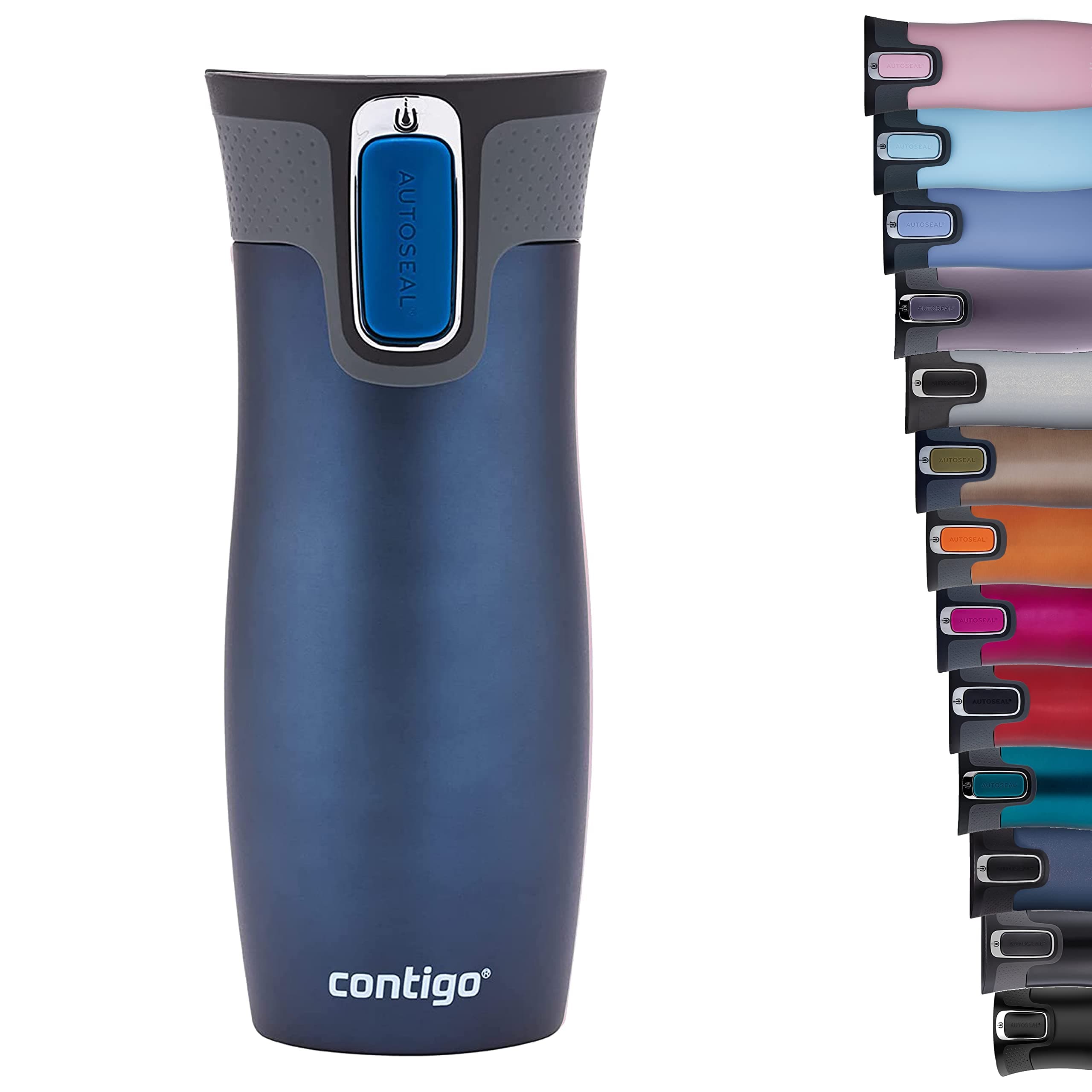 Contigo West Loop Autoseal Travel Mug, Stainless Steel Thermal Mug, Vacuum Flask, Leakproof Tumbler, Coffee Mug with BPA-Free Easy-Clean Lid