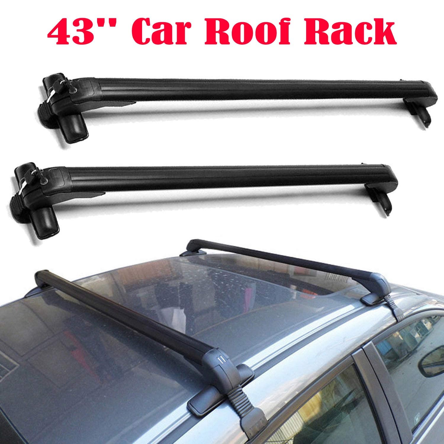 Cars Anti Theft Roof Rack Cross Bars Cargo Luggage Roof Rack Bars Aluminum Alloy Lockable Bar Rack for Ford Focus MK2