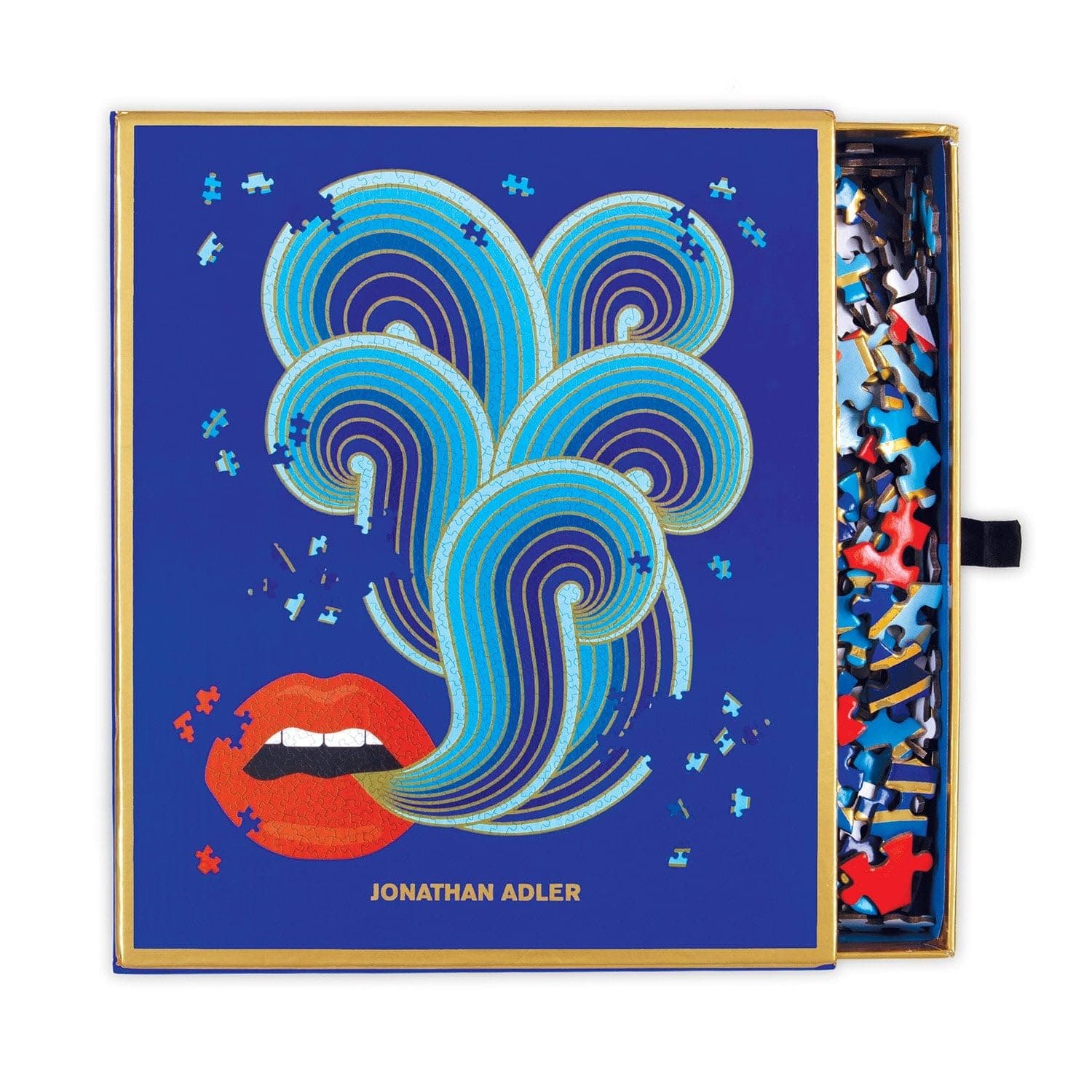 Galison Jonathan Adler 750 Piece Lips Shaped Puzzle
