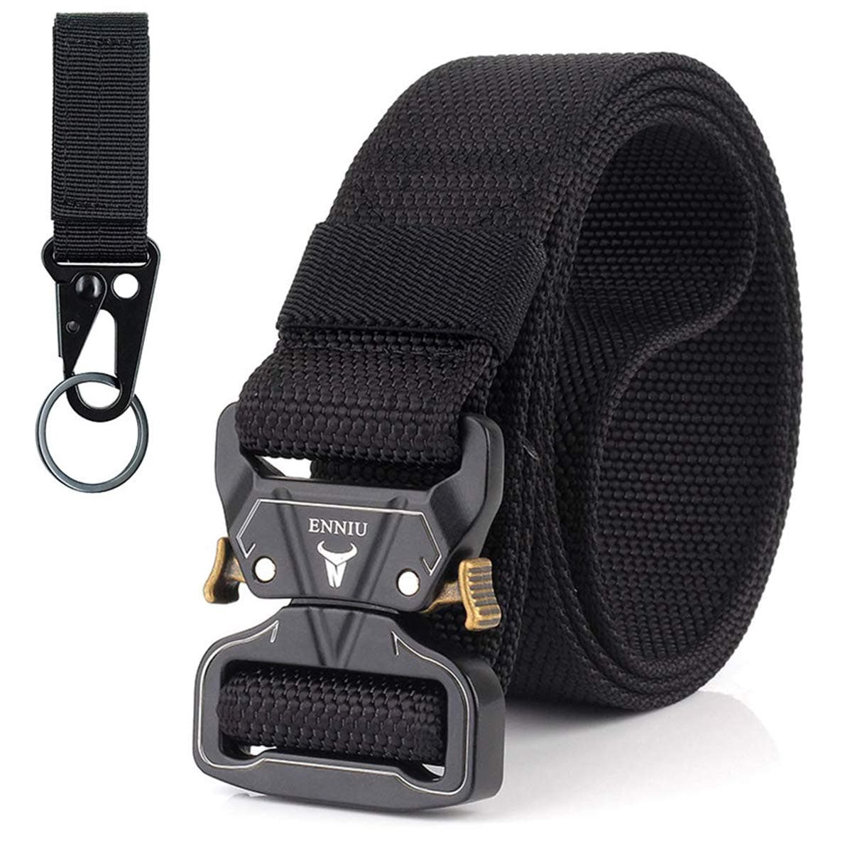 Hairwilly Tactical Belt，1.9"/1.7"/1.5" Quickly Unlock Multifunction Zinc Alloy Buckle Nylon Material Belts
