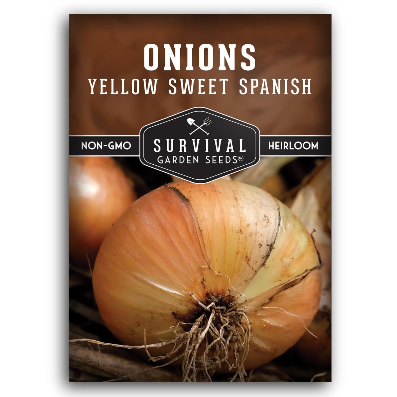Yellow Sweet Spanish Onion Seed for Planting - 1 Packet with Instructions to Plant and Grow Long Day Onions in Your Home Vegetable Garden - Non-GMO Heirloom Variety - Survival Garden Seeds