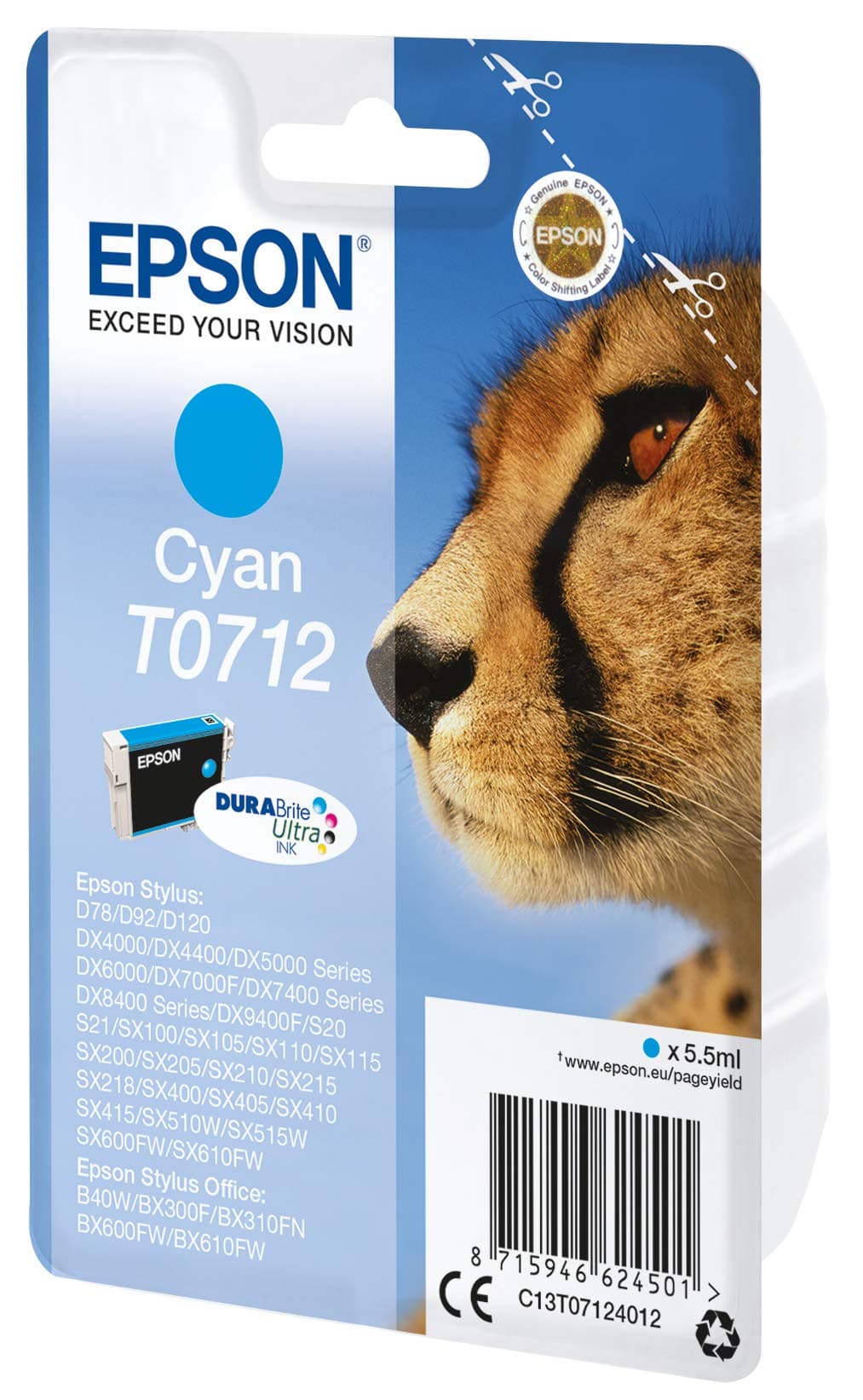EPSON Cheetah Ink Cartridge for Epson Stylus SX600FW Series - Cyan