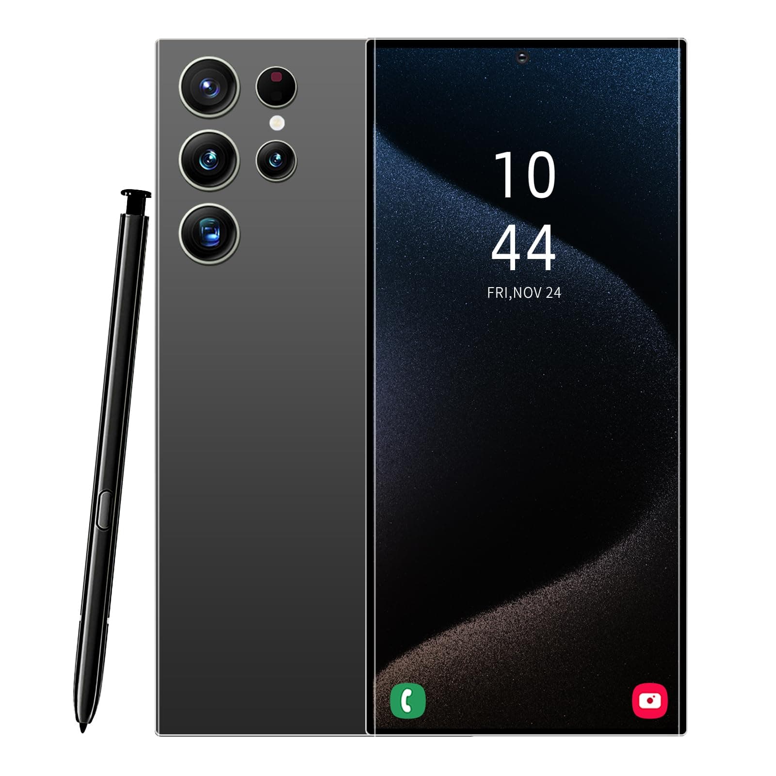 S24U Unlocked Phone,Android 14.0 Cell Phones,8+256GB Smartphone ,Support Dual SIM Dual Standby Face Recognition 6800mAh Ultra Long Life Battery.(Black)