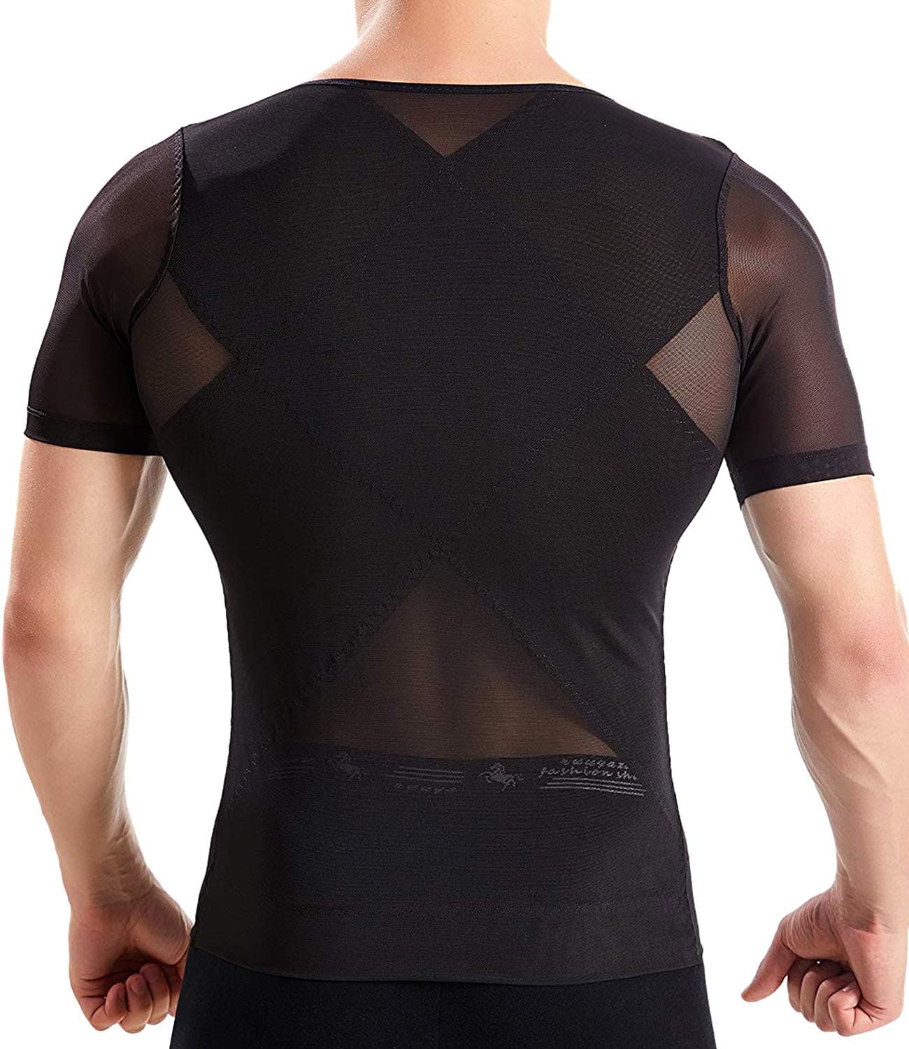 Men Compression Shirt Tummy Control Tight Vest Slimming Body Shaper Workout Hide Chest Undershirt