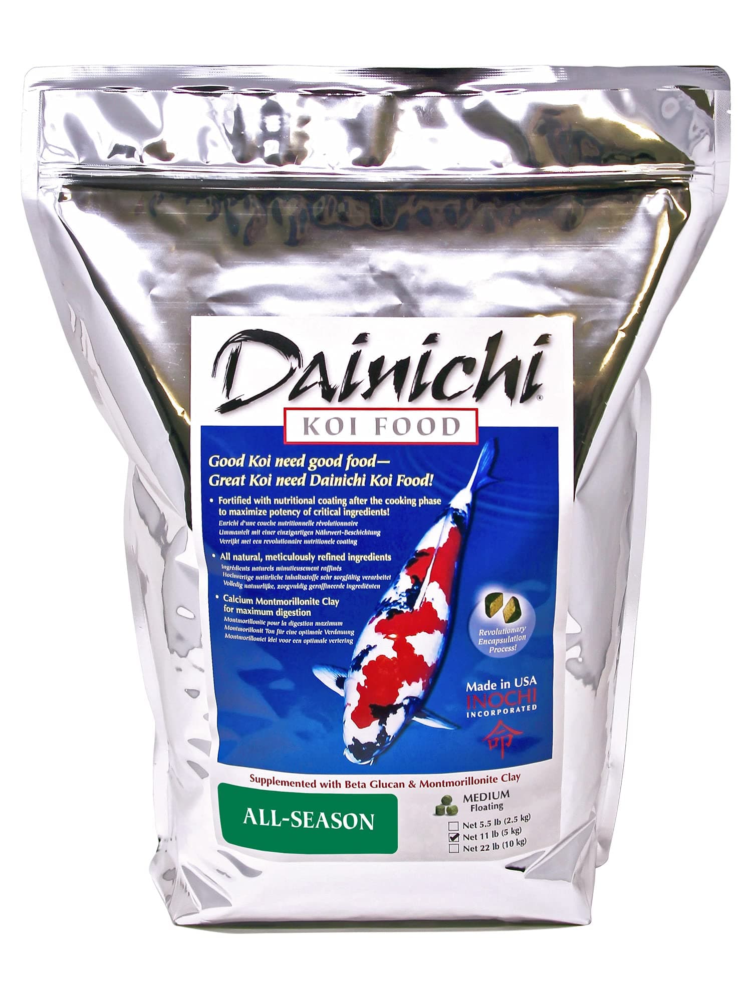 Dainichi KOI - ALL-SEASON (11 lb) Bag - Medium Pellet