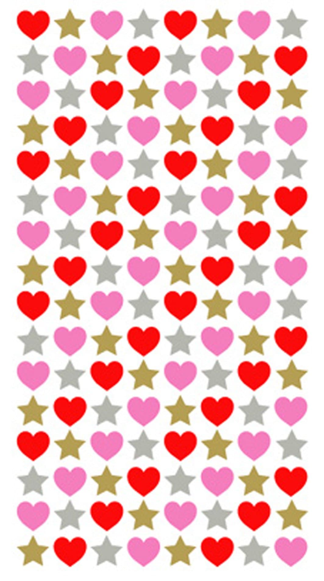 Purple Peach Stars and Hearts - Color: Stars