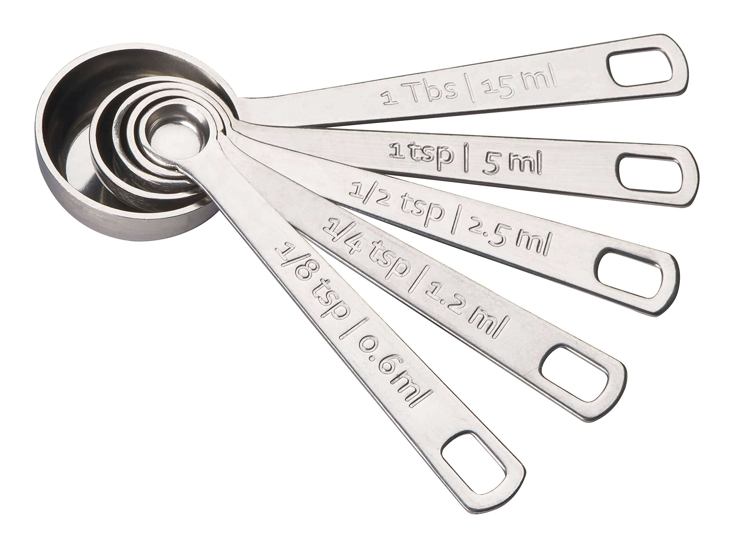 Stainless Steel Measuring Spoons, Set of 5