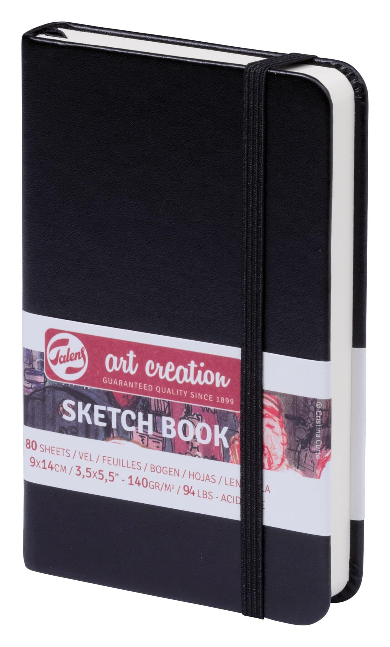 Talens Art Creation Sketchbook Black 9X14 cm, 140 Grams (9314001M)