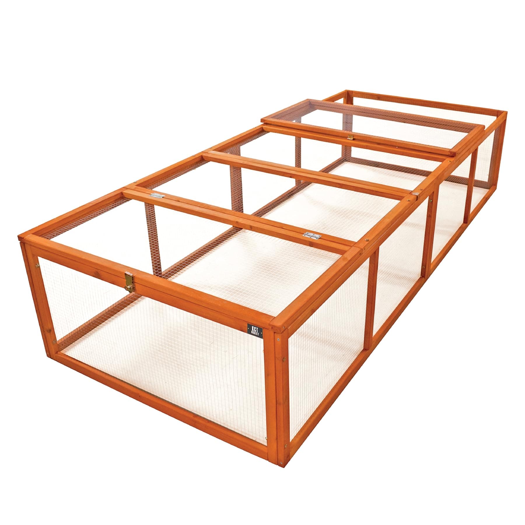 KCT 8ft Outdoor Large Wooden Pet Rabbit Run for Small Animals