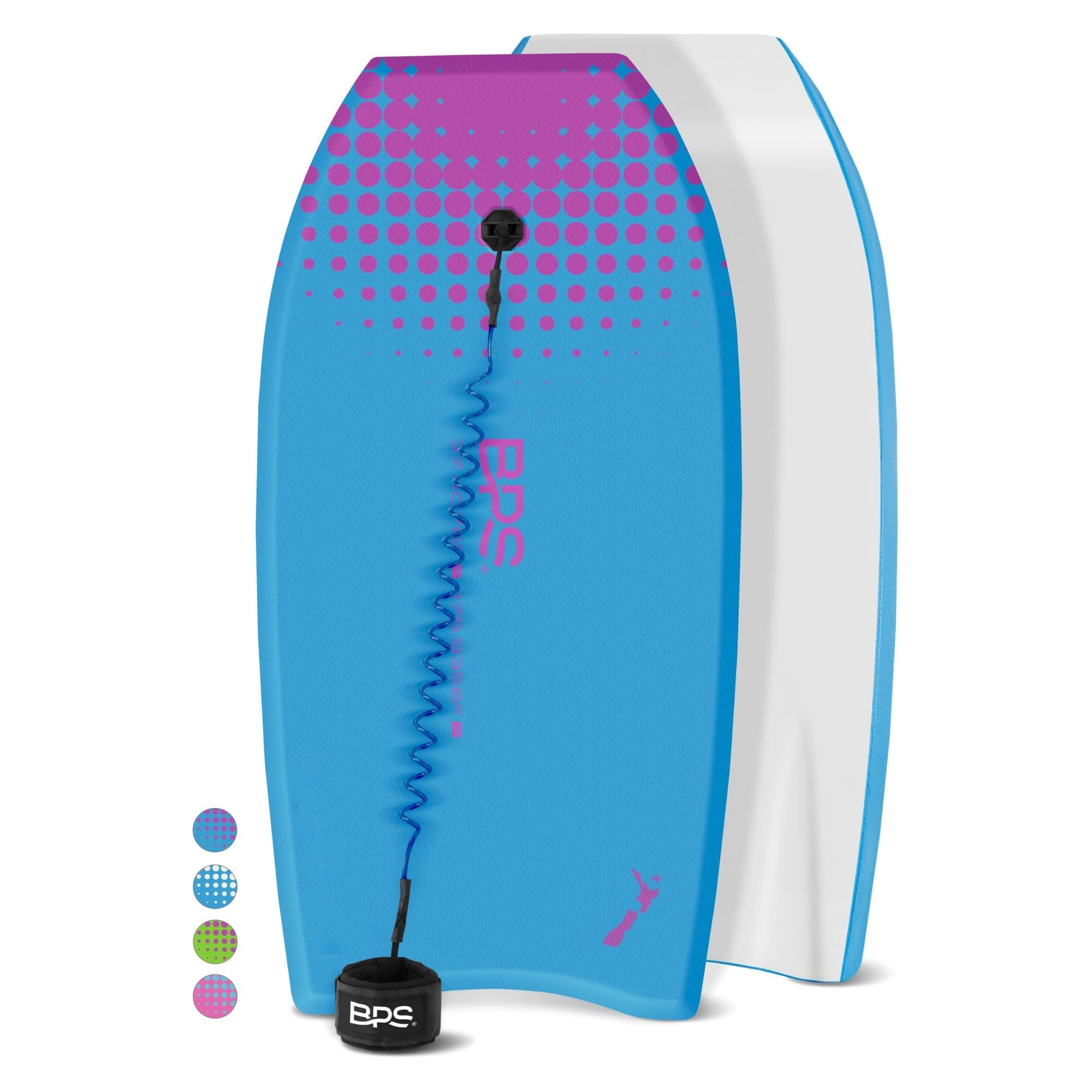 Storm' Bodyboard with Premium Coiled Leash - Lightweight with EPS Core, Durable for All Wave Conditions
