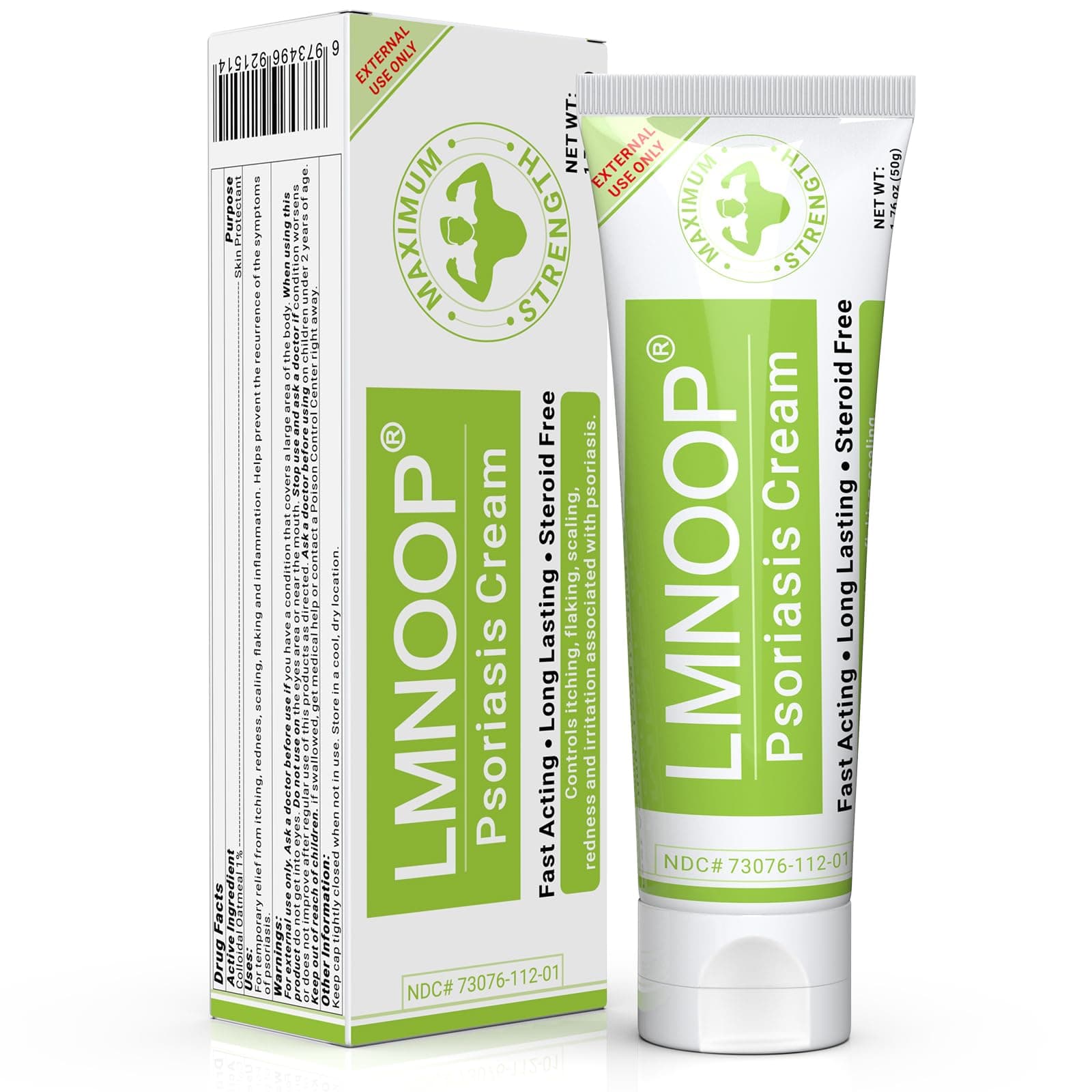 Psoriasis Cream, Maximum Strength Treatment Moisturizing Cream for Psoriasis, Dermatitis, Rash, Anti-Itch, Redness, Flaking, Scaling, Fast Acting Relief for Irritated, Dry Skin