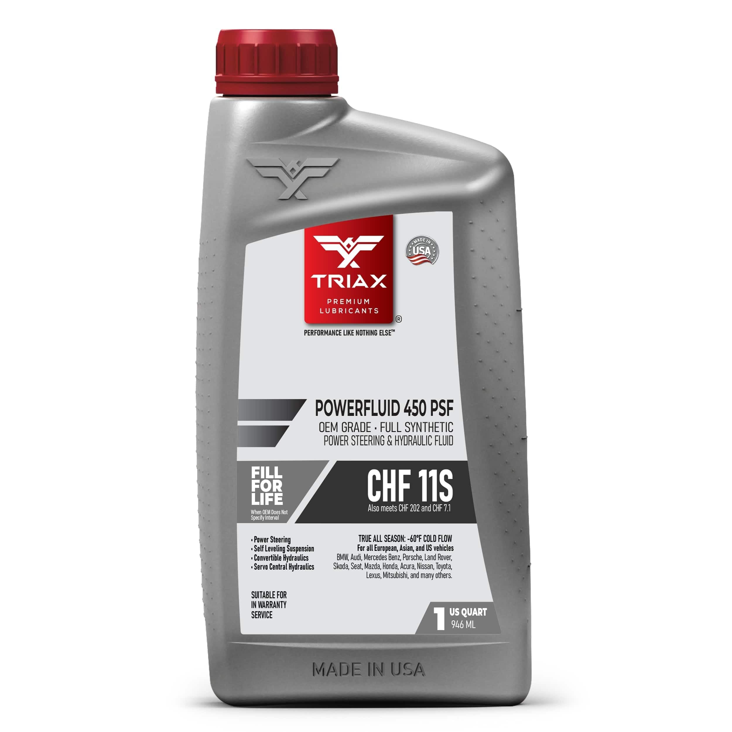 TRIAX POWERFLUID 450 CHF 11S, CHF 202 & CHF 7.1 SPEC - OEM Grade | Power Steering | Hydro-Pneumatic Suspension | Central Locking | Traction Control | All European Cars (1 Quart)